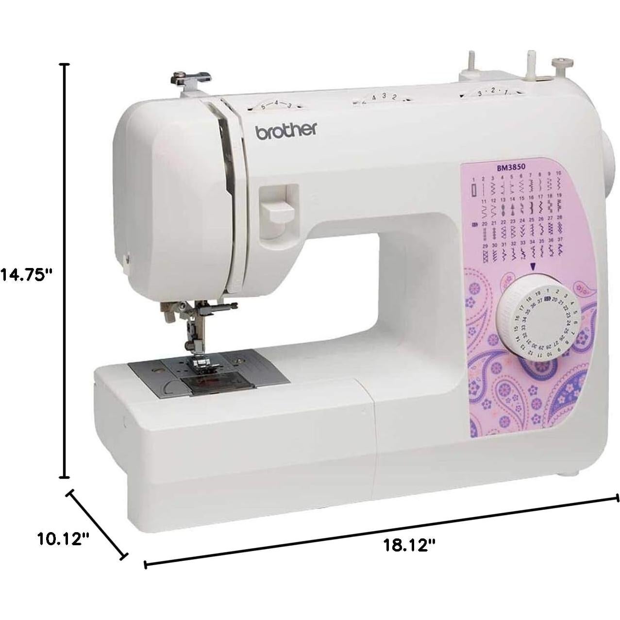 Máquina de Coser Brother BM3850 con 37 Puntadas y Mesa Ancha