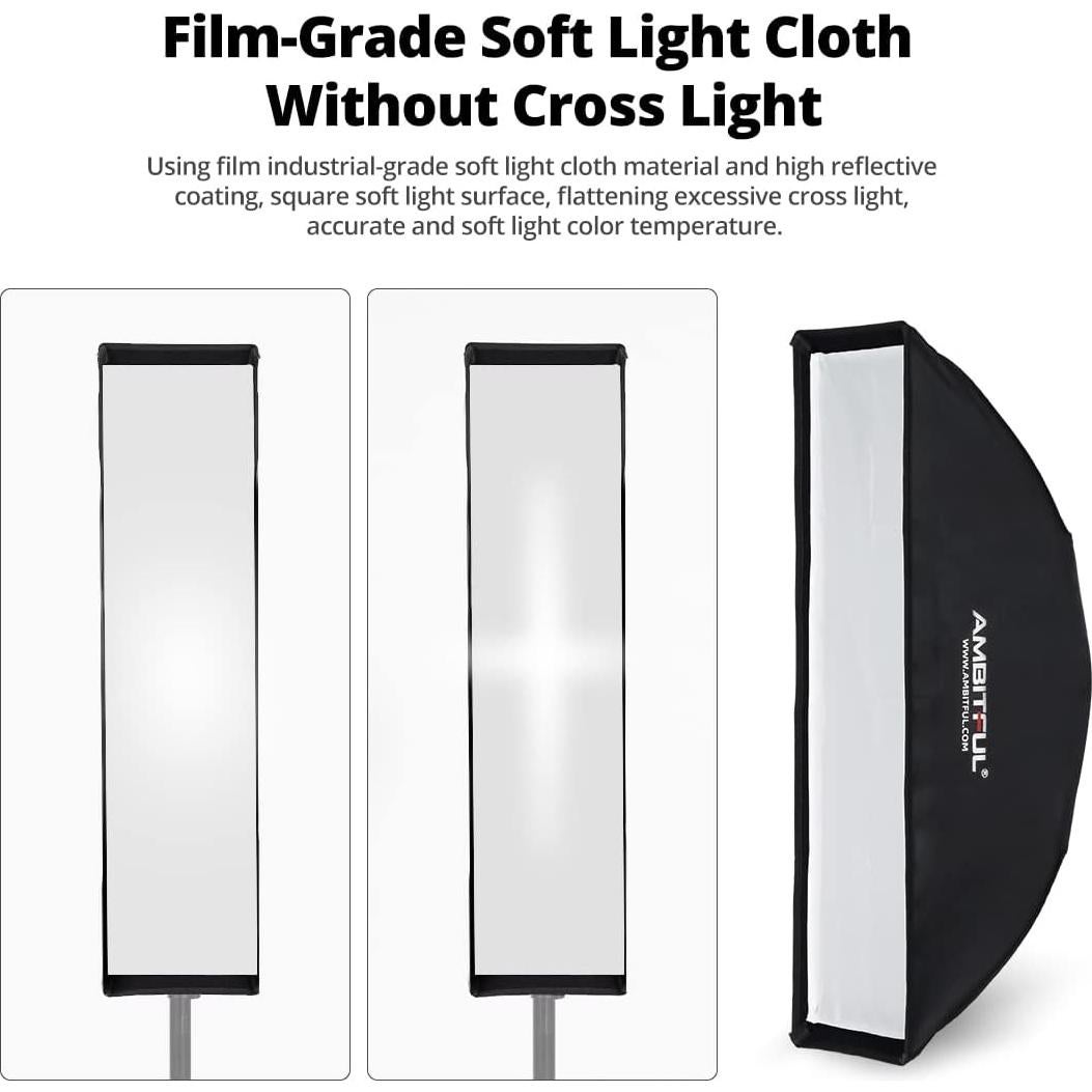 Softbox Strip AMBITFUL 22x90 cm con Rejilla y Bolsa