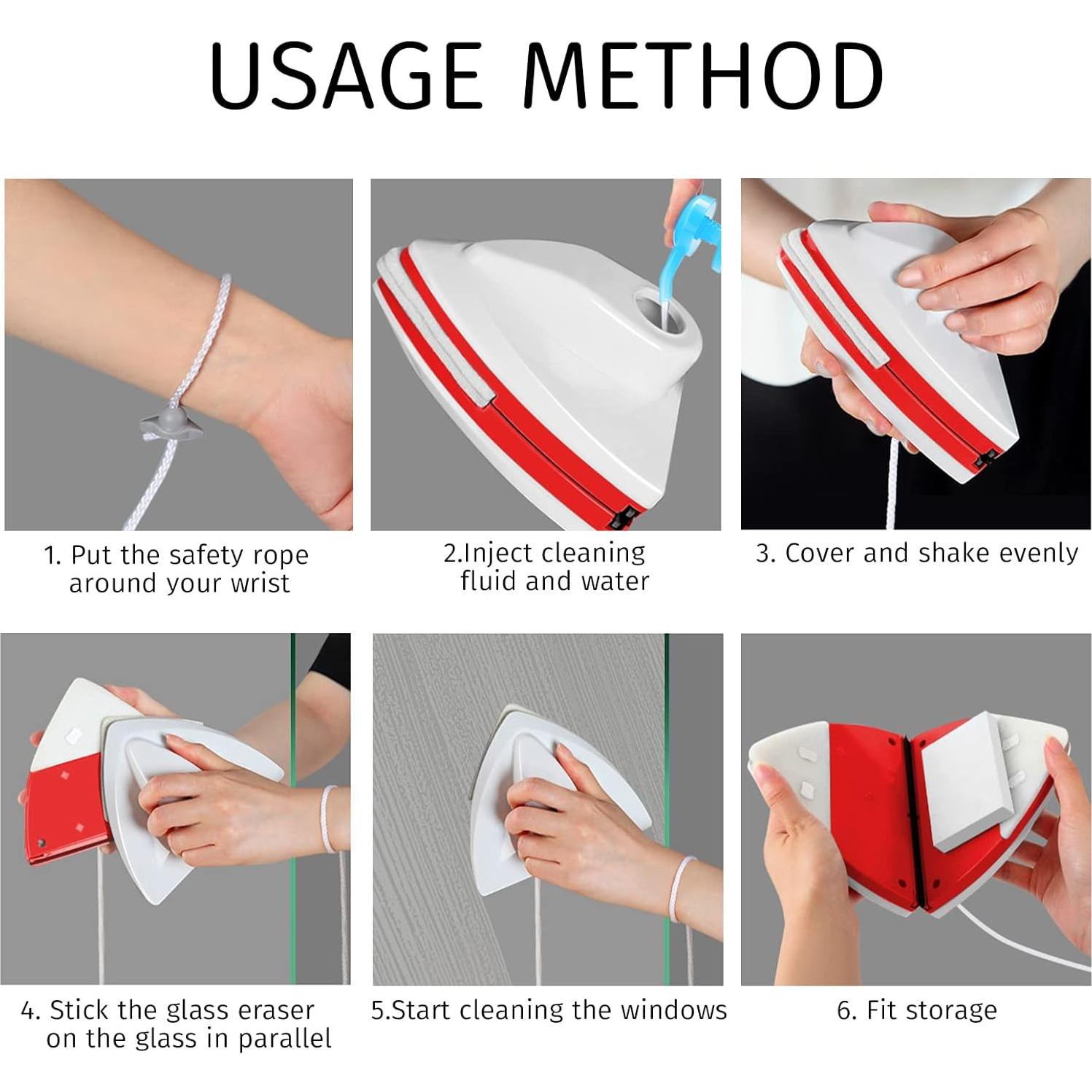 Limpiador de Ventanas Magnético Danyue 15-26mm con Agua