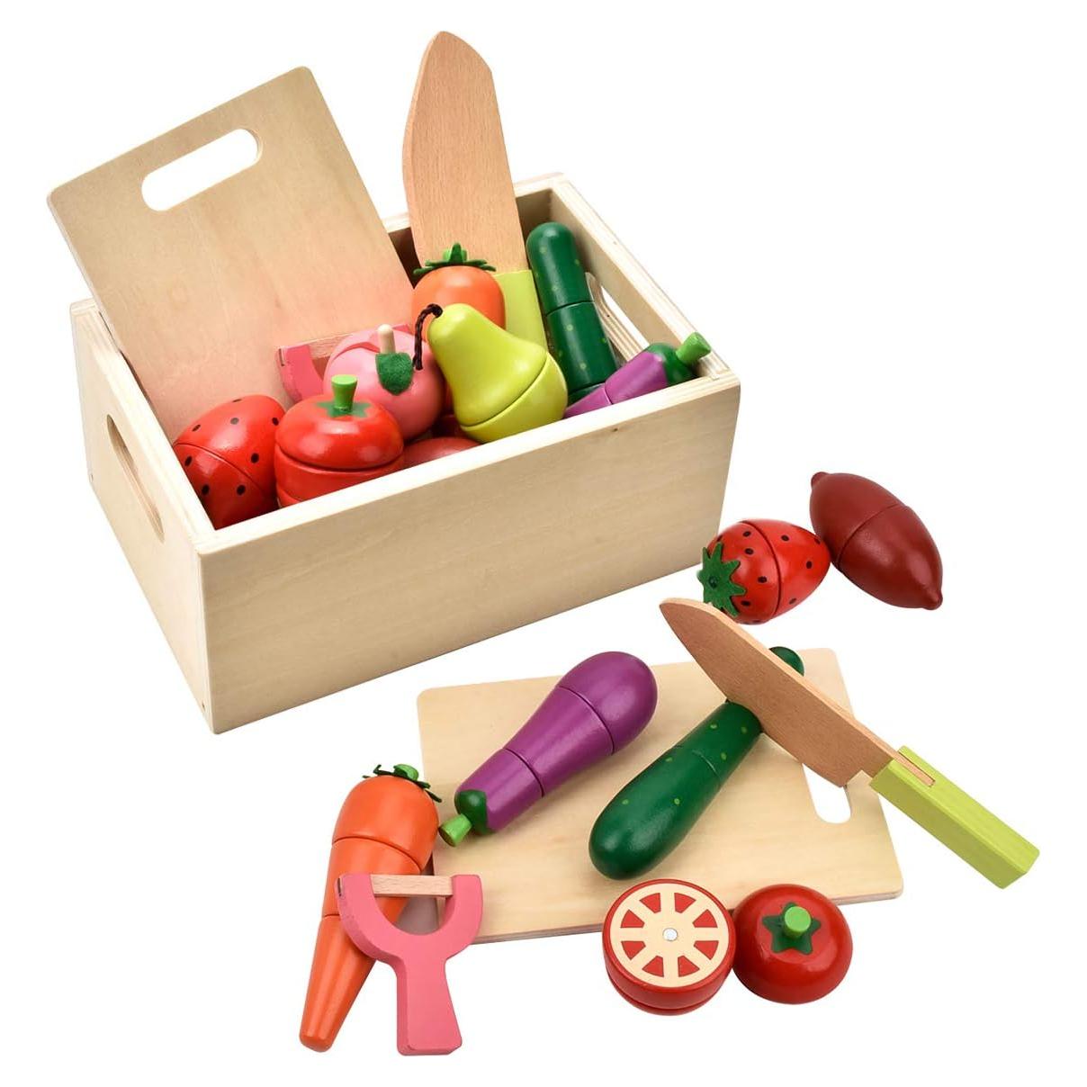 Comida de Juguete de Madera CARLORBO Frutas y Verduras 24 cm