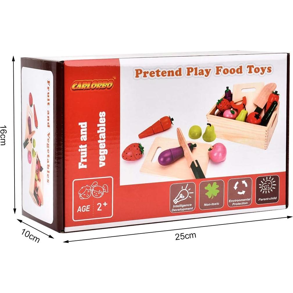 Comida de Juguete de Madera CARLORBO Frutas y Verduras 24 cm