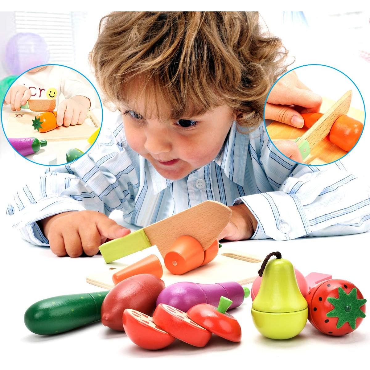 Comida de Juguete de Madera CARLORBO Frutas y Verduras 24 cm