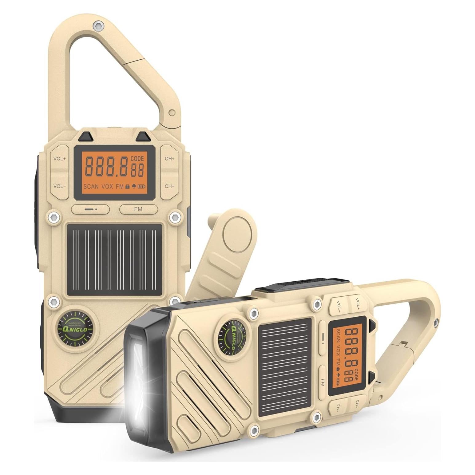 Walkie Talkies Qniglo Q668 Recargables con Radio NOAA y Linterna