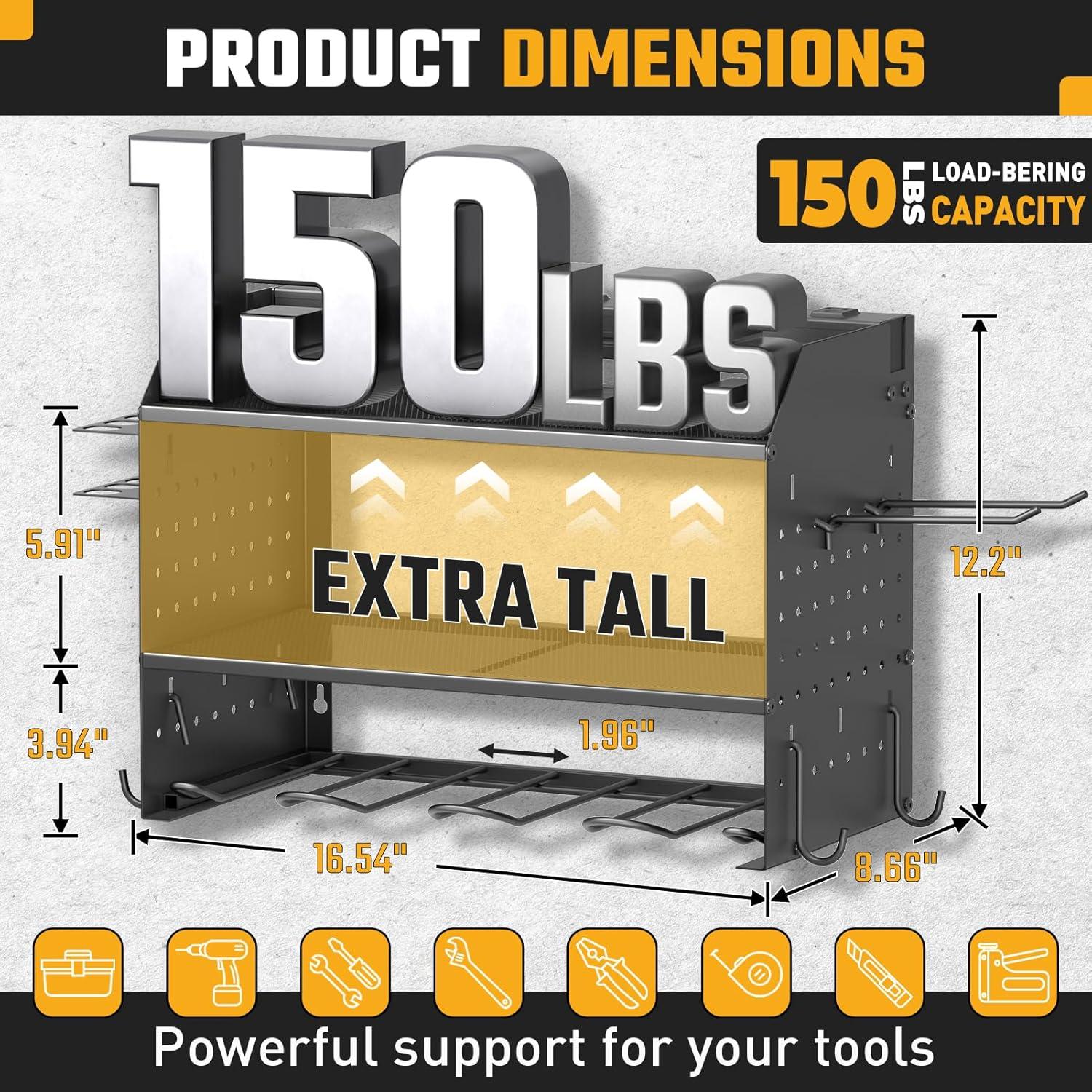 Organizador de Herramientas de Pared ZESEN 3 Capas con Carga