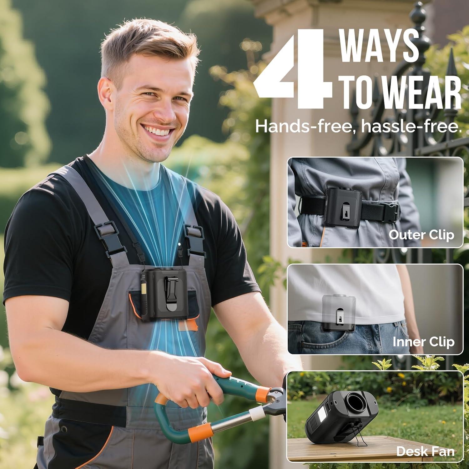 Ventilador Personal Portátil AIDIAM F1 10000mAh 5 Velocidades