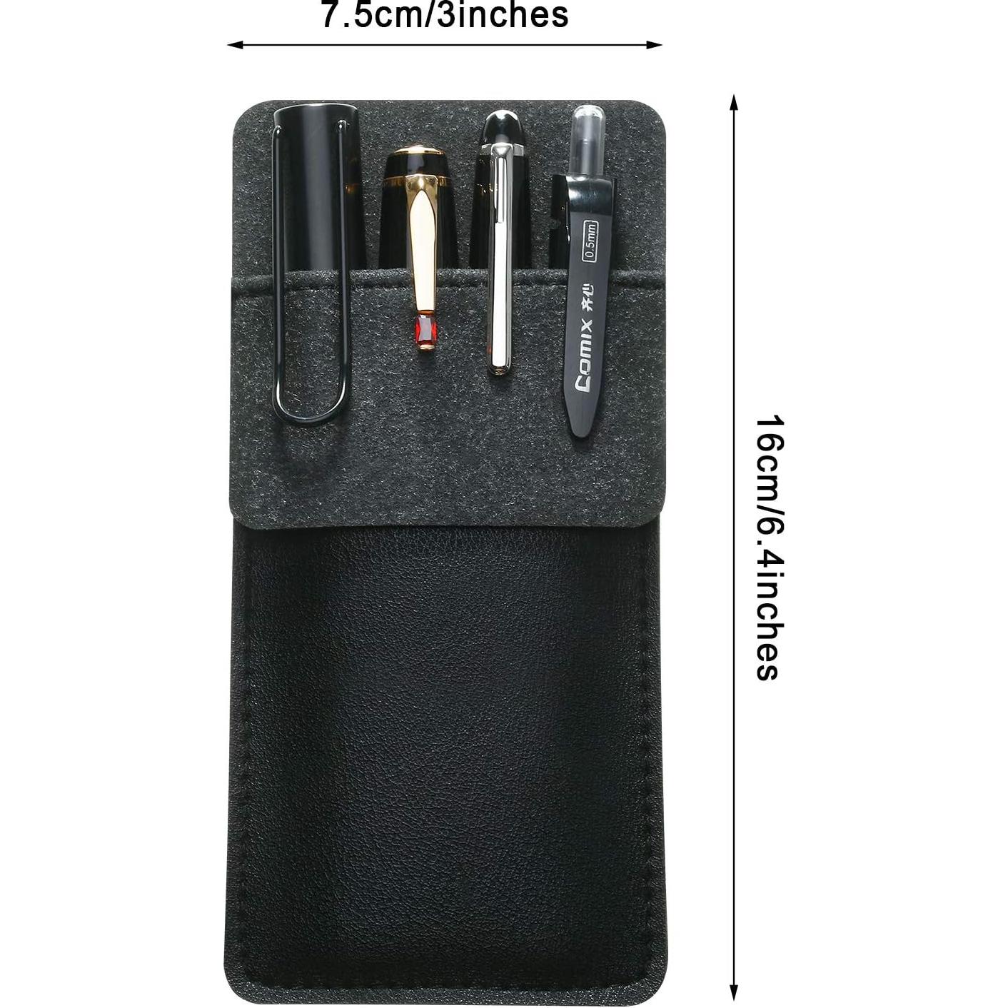 Funda de Bolígrafos Outus 4 Pack de Cuero Negro 16.99cm