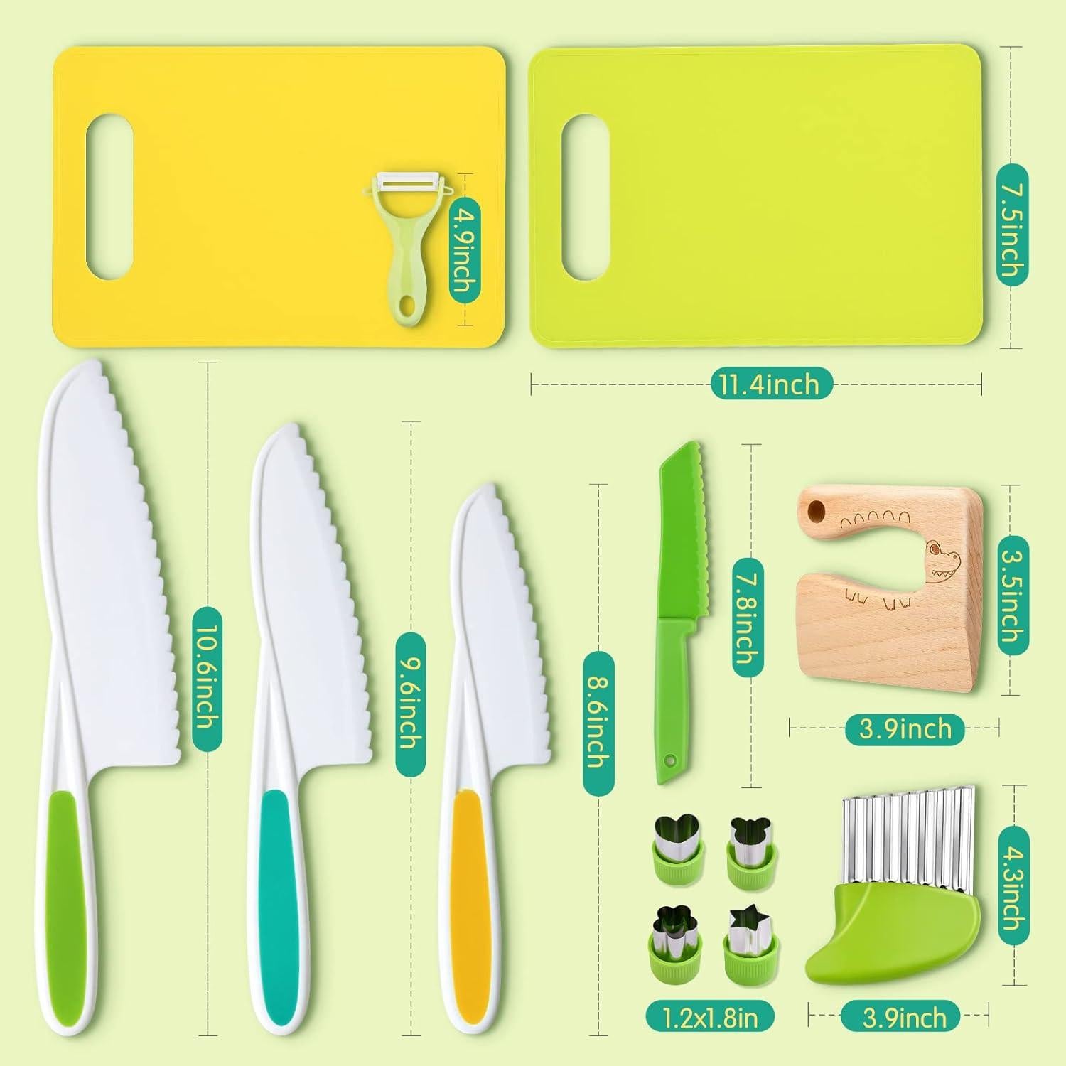 Set de Cocina Montessori Wulumu 13 Piezas para Niños