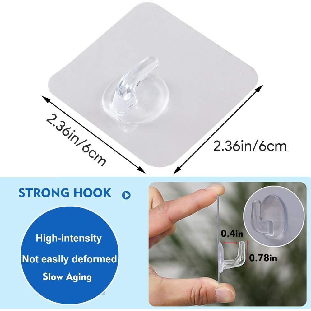 Ganchos Adhesivos Transparentes LAIGOO 12 Pack 3kg