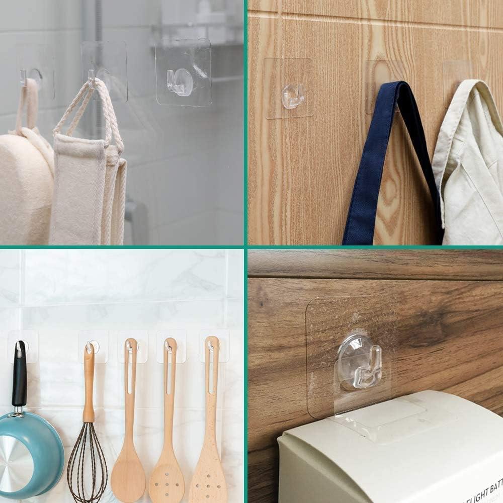 Ganchos Adhesivos Transparentes LAIGOO 12 Pack 3kg