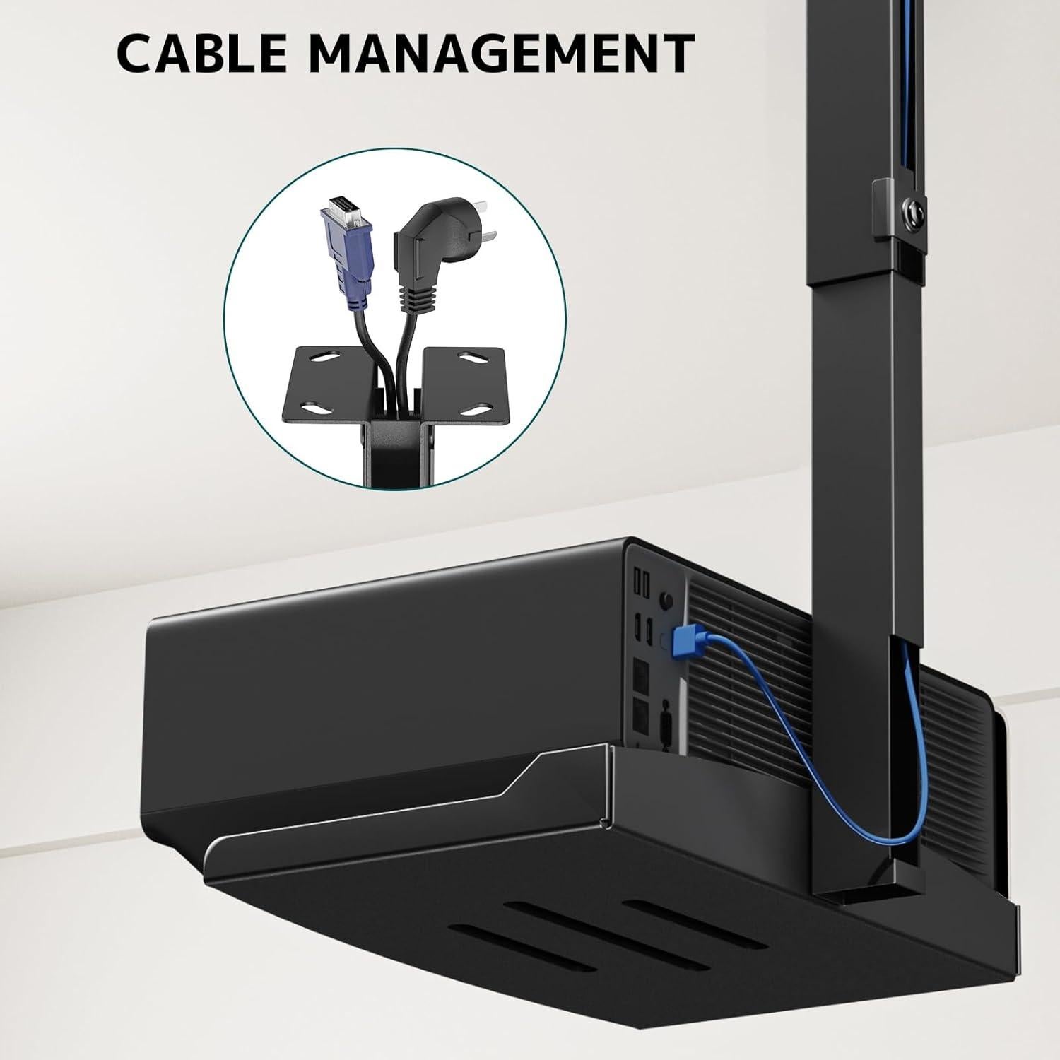 Soporte de Proyector de Techo Putilsen Ajustable 10 kg Negro