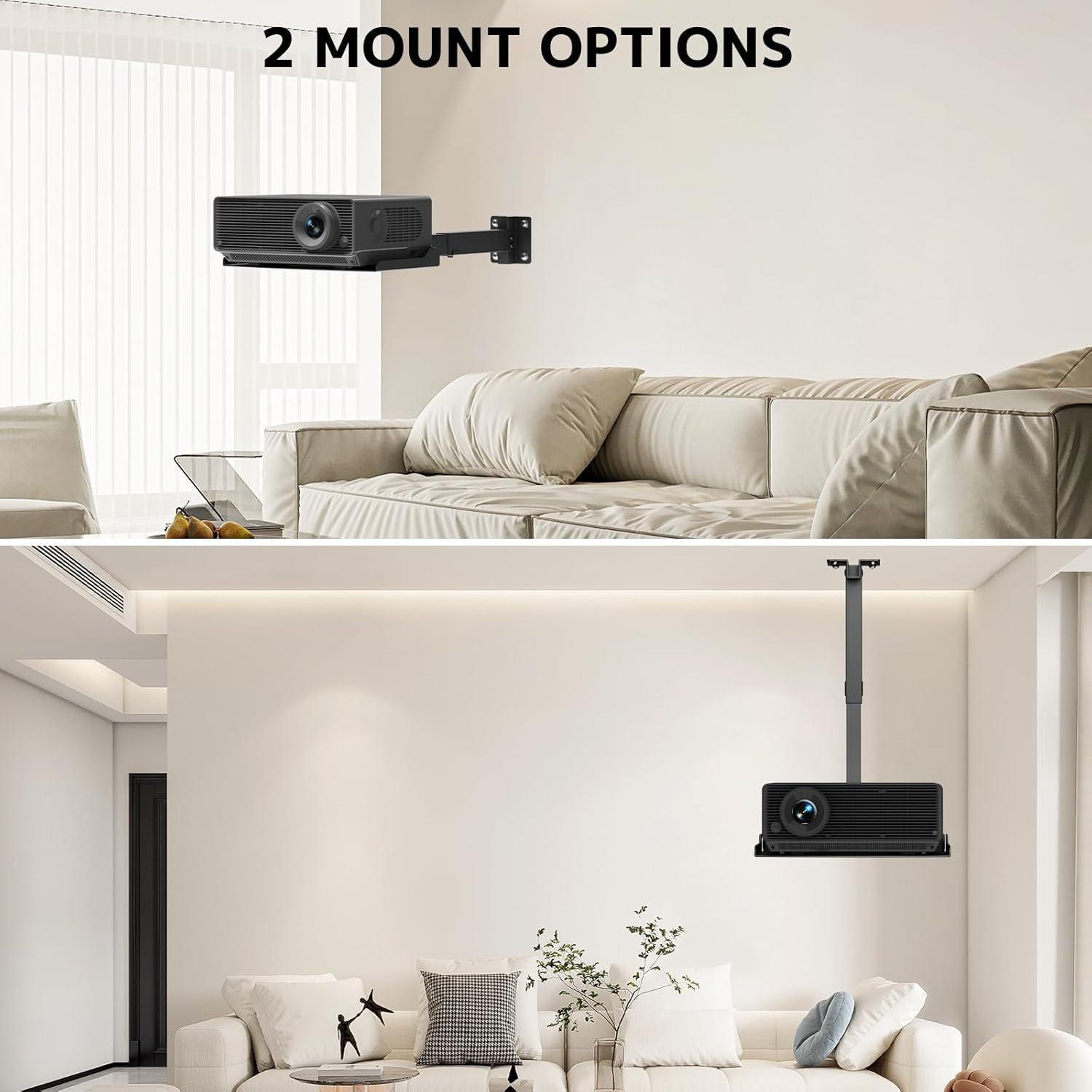 Soporte de Proyector de Techo Putilsen Ajustable 10 kg Negro