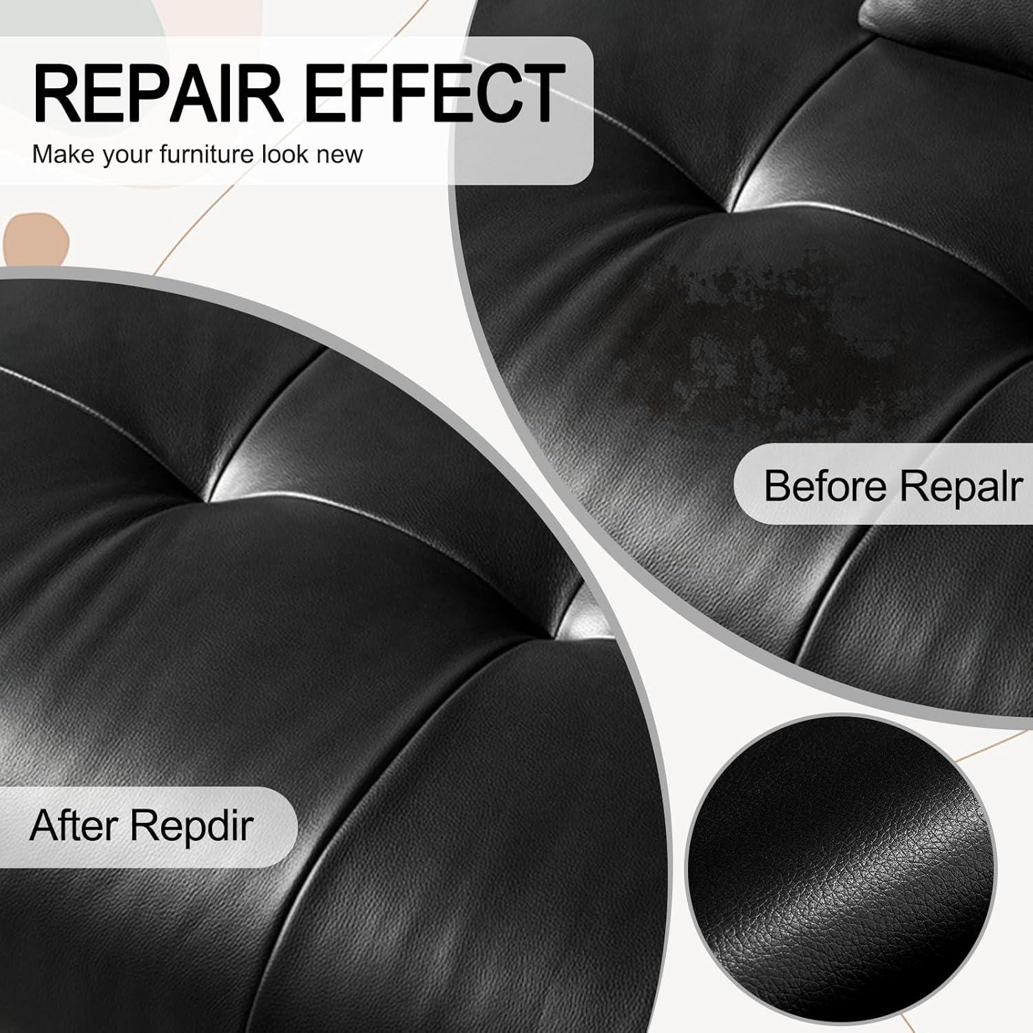 Parche de Reparación de Cuero Amiya 17.78x154.94 cm Negro