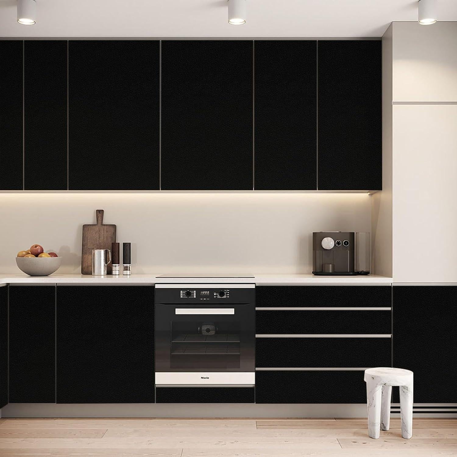 Parche de Reparación de Cuero Amiya 17.78x154.94 cm Negro