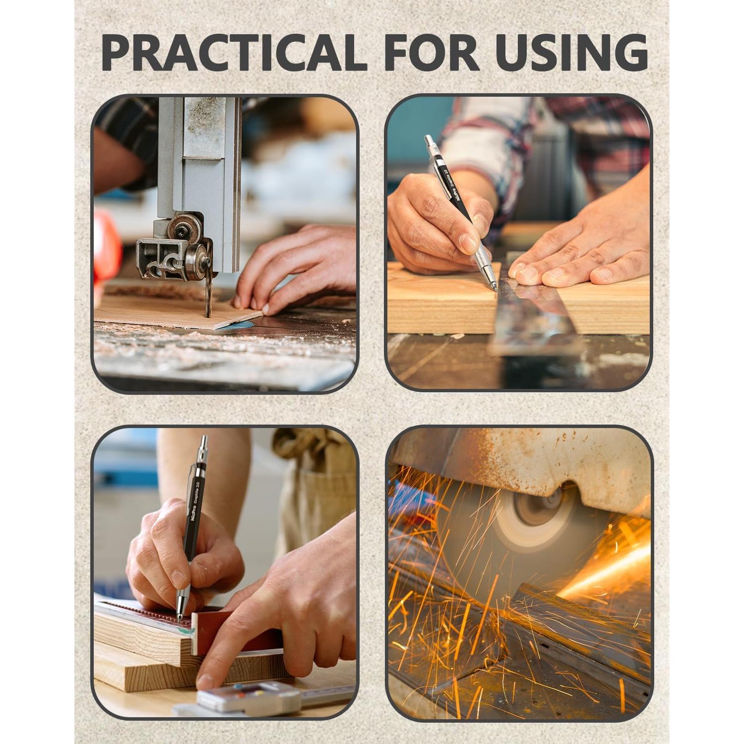 Conjunto de Lápices Mecánicos Nicpro 2mm con 24 Recargas