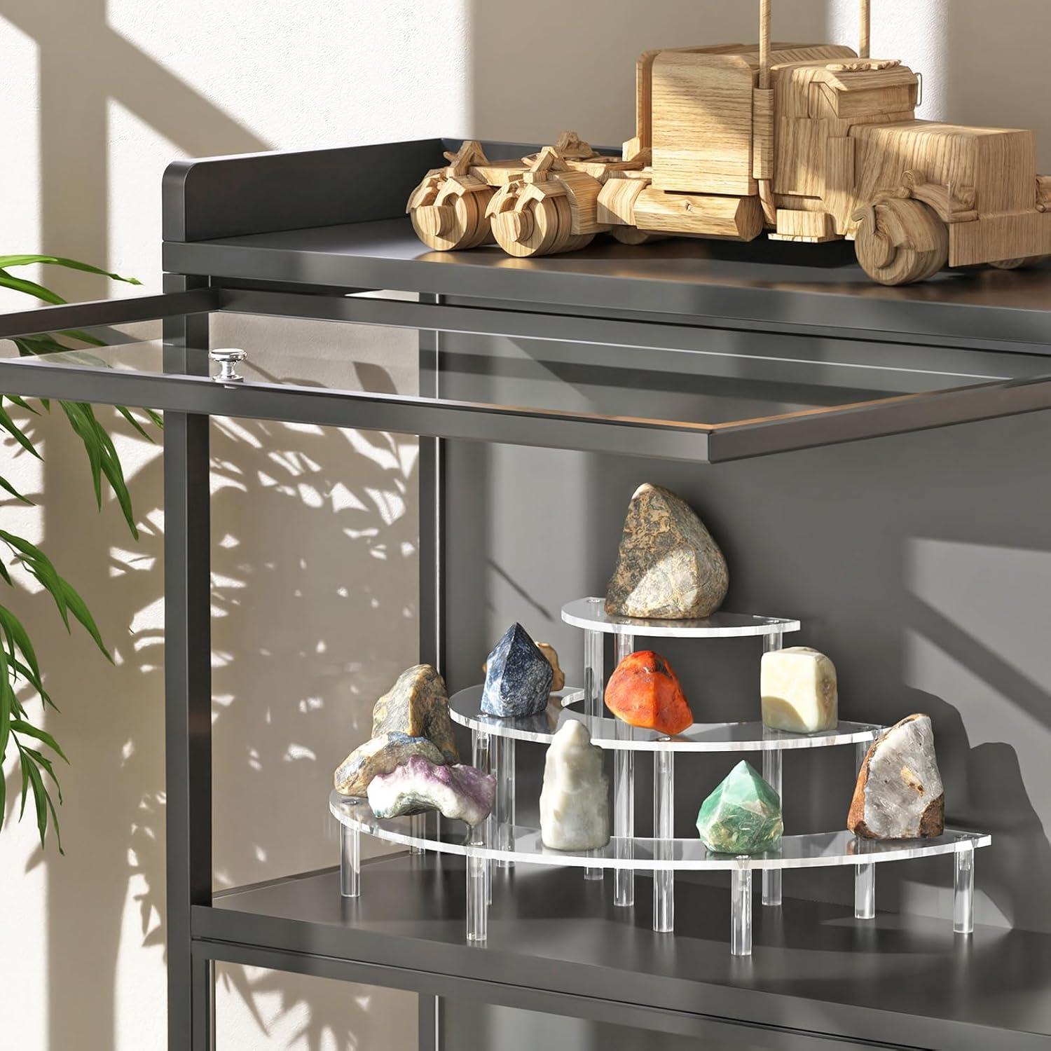 Soporte de exhibición acrílico 3 niveles para cupcakes y perfumes