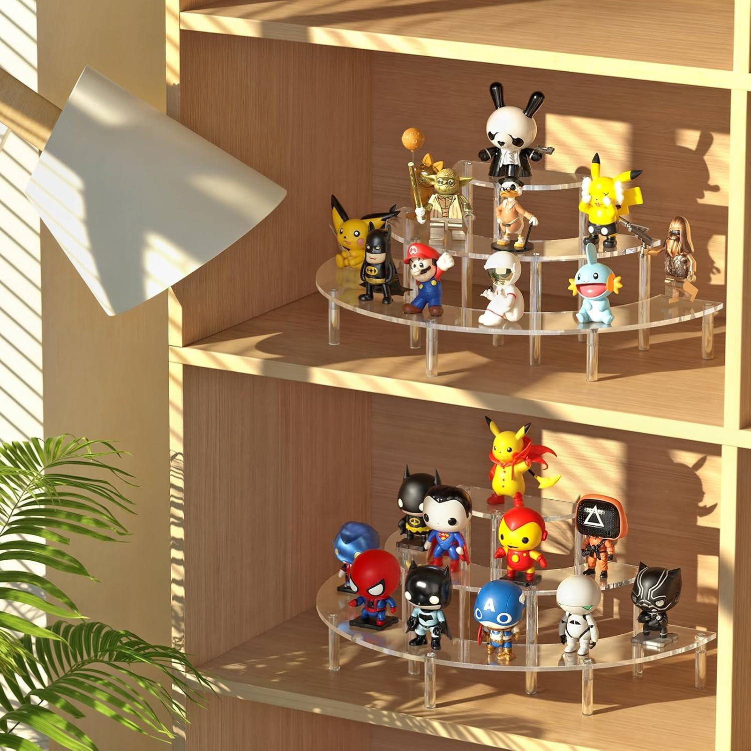 Soporte de exhibición acrílico 3 niveles para cupcakes y perfumes