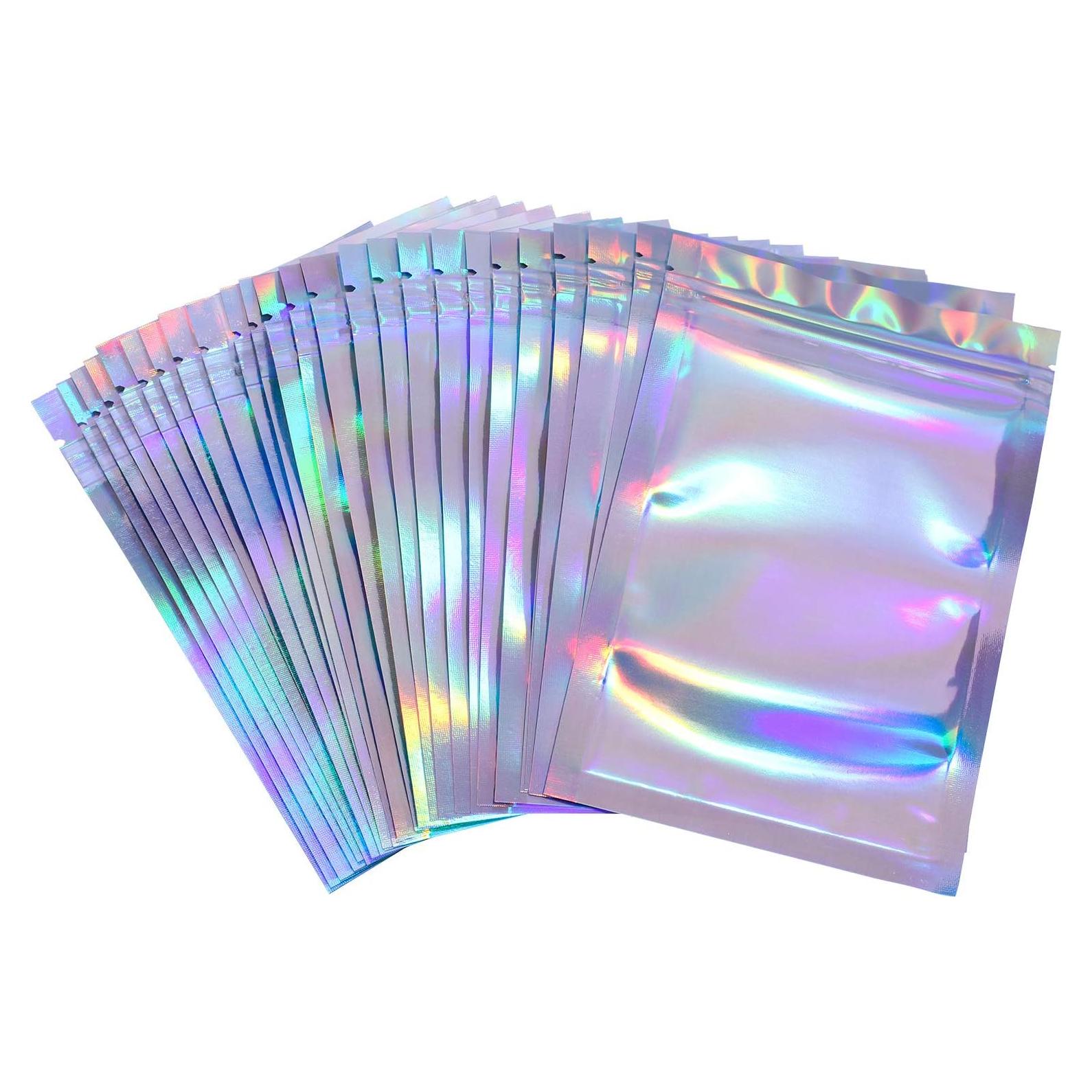 Bolsas de Aluminio Reutilizables Blulu 100 Piezas 5x7 cm Holográfico