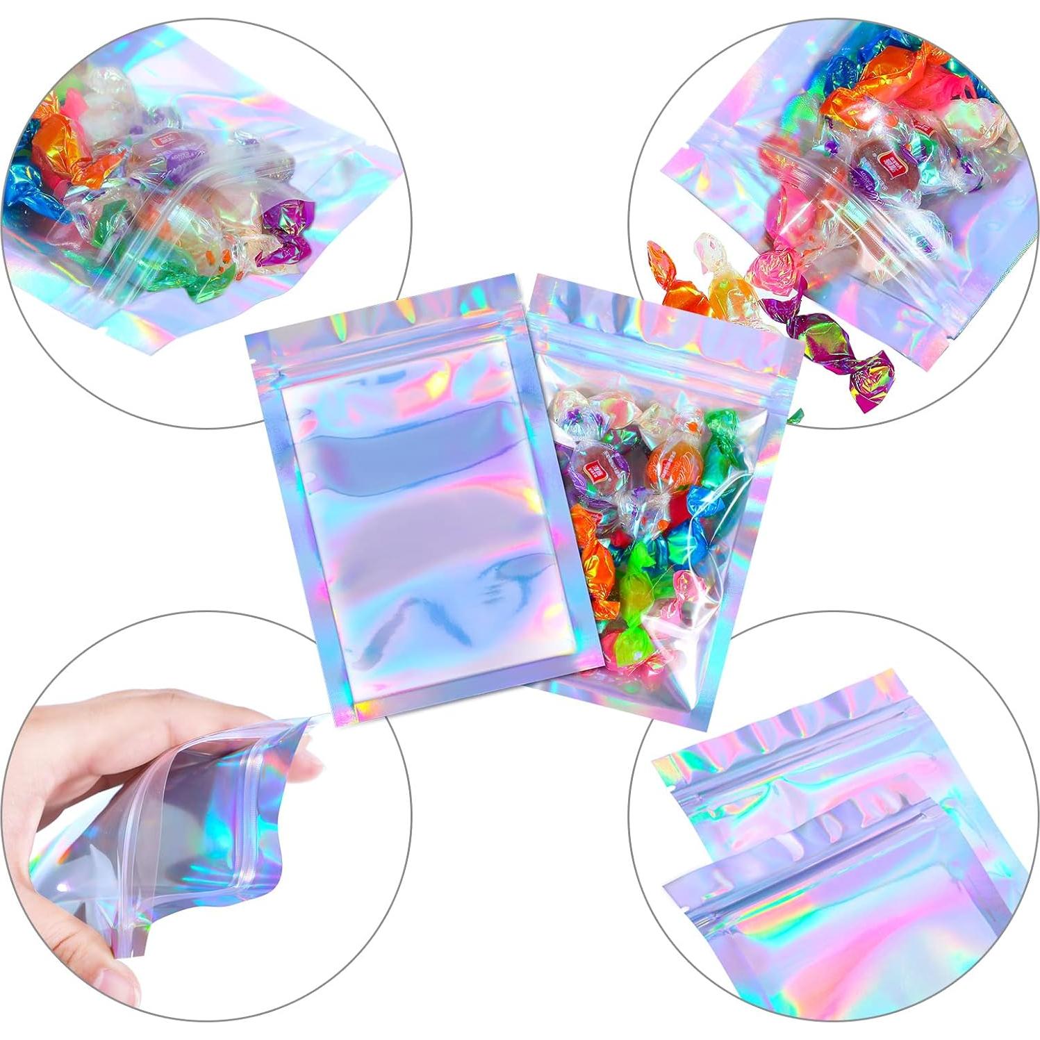 Bolsas de Aluminio Reutilizables Blulu 100 Piezas 5x7 cm Holográfico