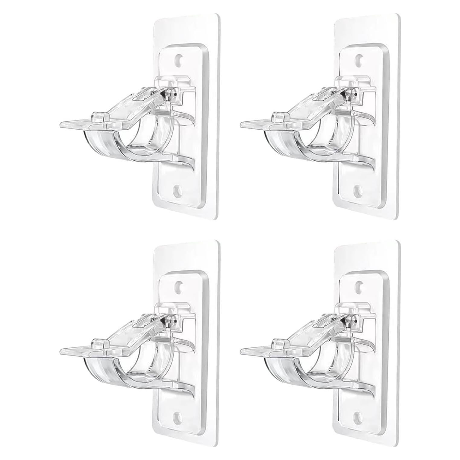 Soportes de Varilla de Cortina Autoadhesivos Kvoike 4 Piezas