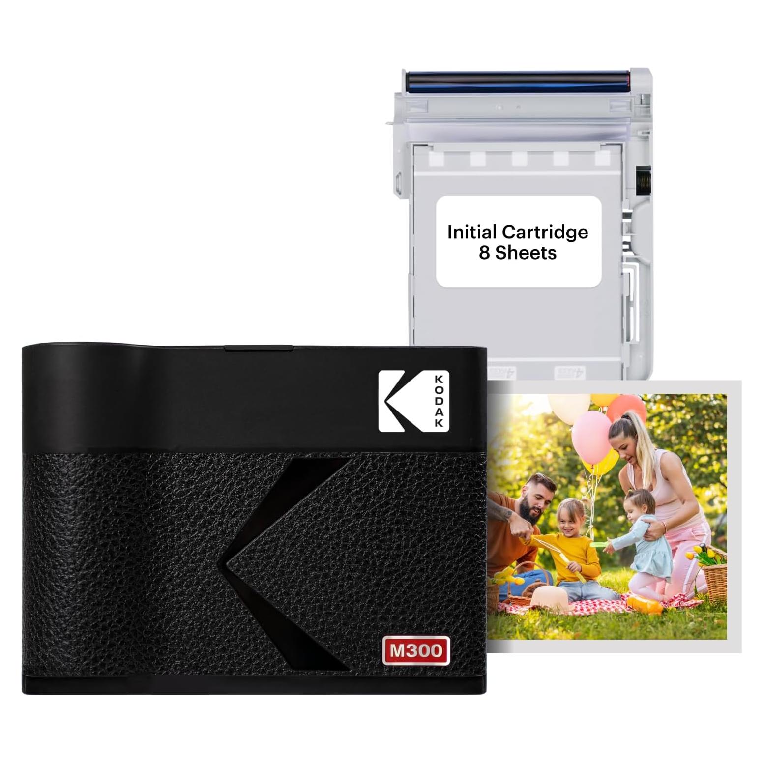 KODAK Mini 3 ERA 4PASS Portable Photo Printer (Black, Printer + 8 Sheets)