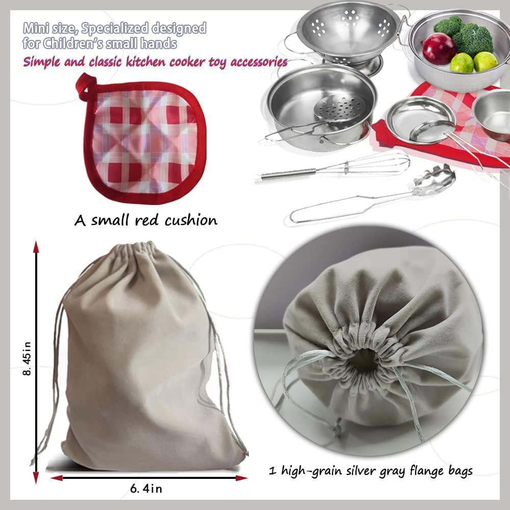 Juego de Cocina para Niños Rupnoflbui 11 Piezas Acero Inoxidable