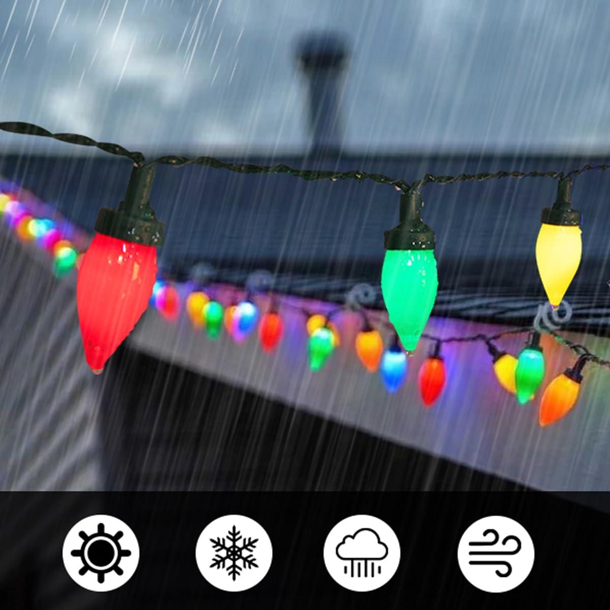 Luces de Navidad LED C7 NIOSTA 8 Modos 8m Multicolor