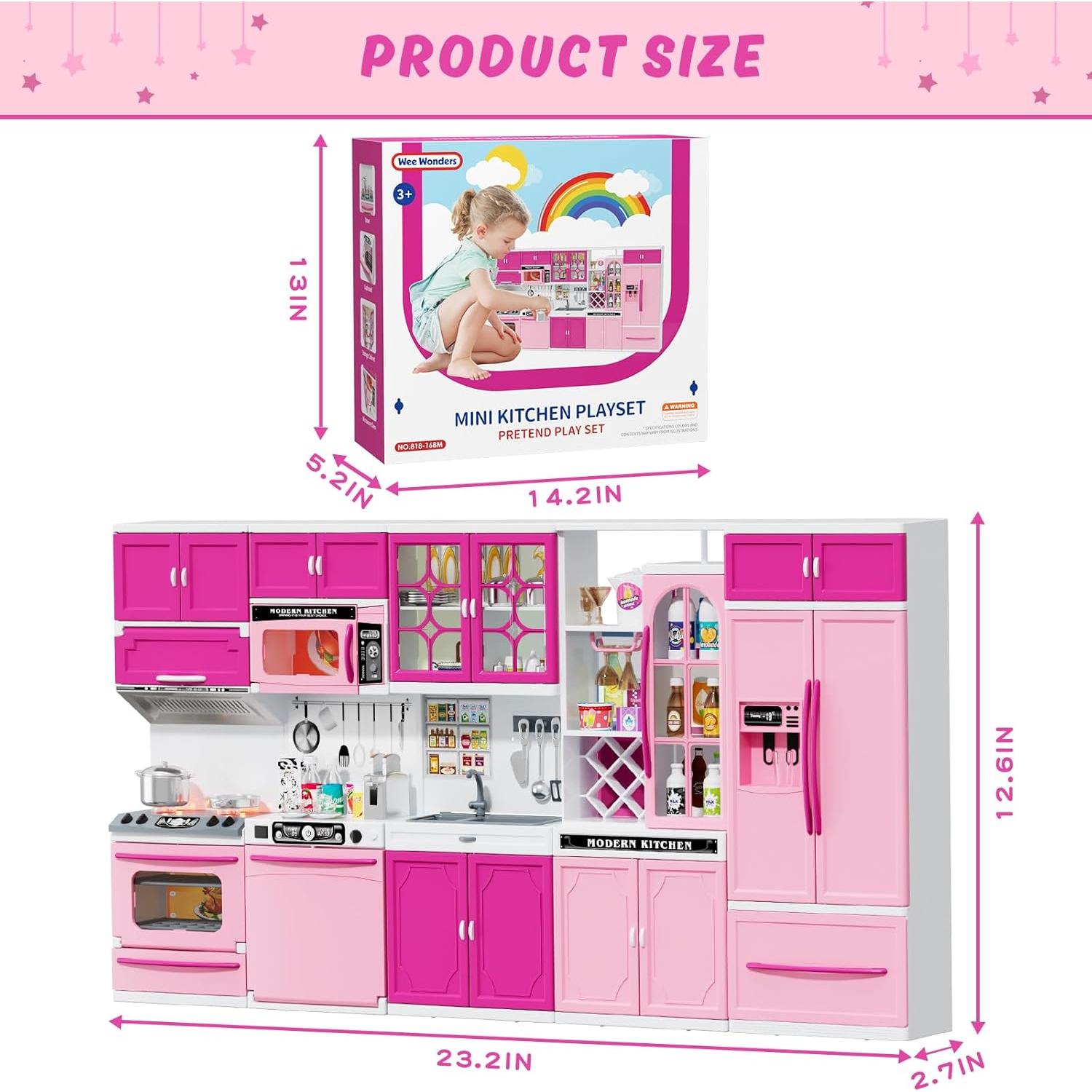 Juego de Cocina 57 Piezas Wee Wonders Rosa 5 en 1