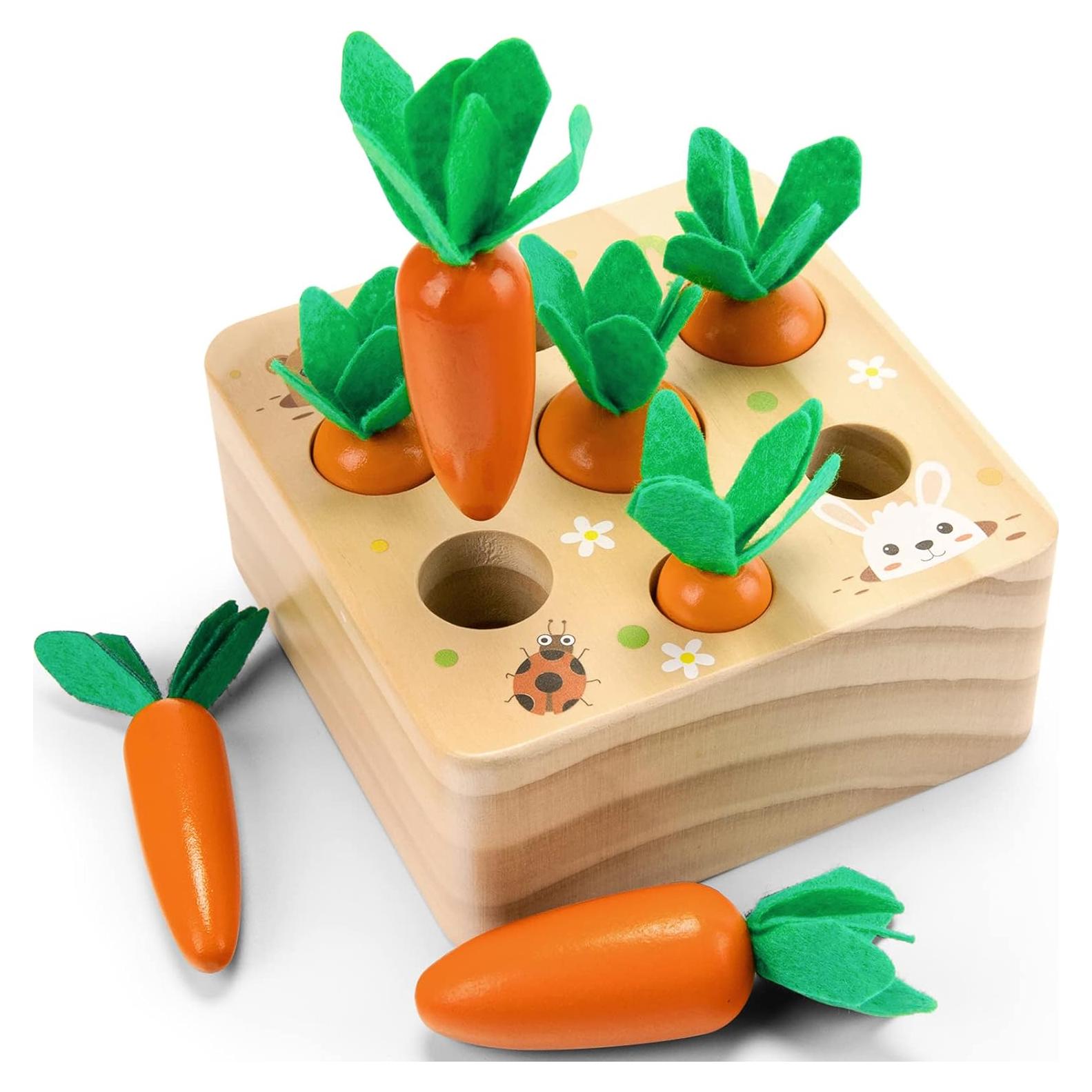 Juguete de Madera Wdmiya Zanahorias para Niños 1 Año
