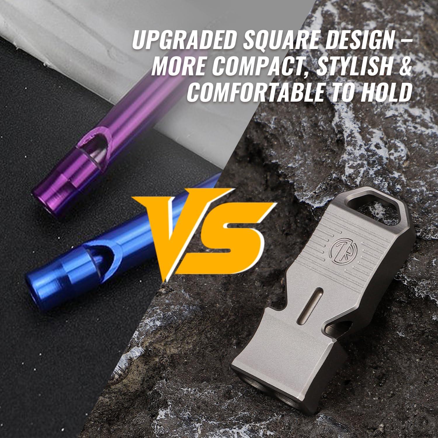 Silbato de Emergencia TACRAY de Titanio 120dB Portátil