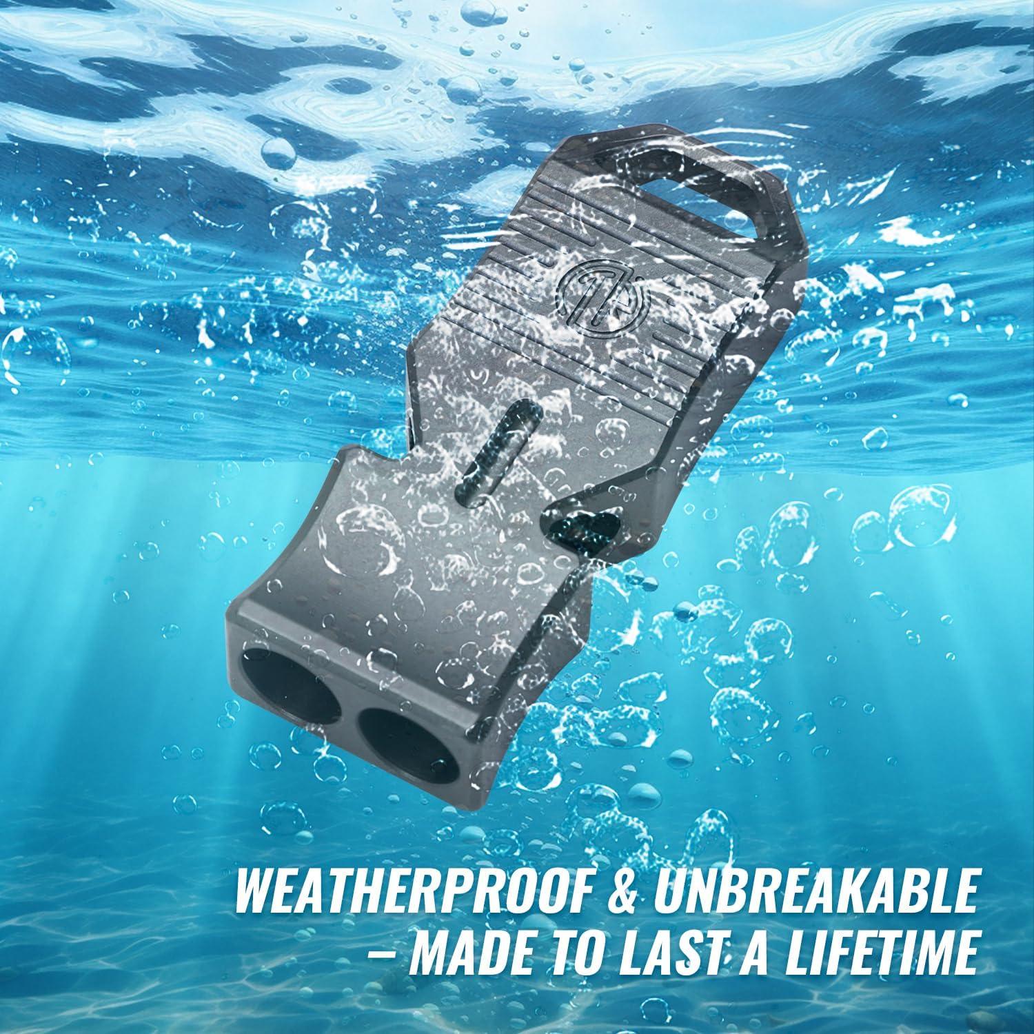 Silbato de Emergencia TACRAY de Titanio 120dB Portátil