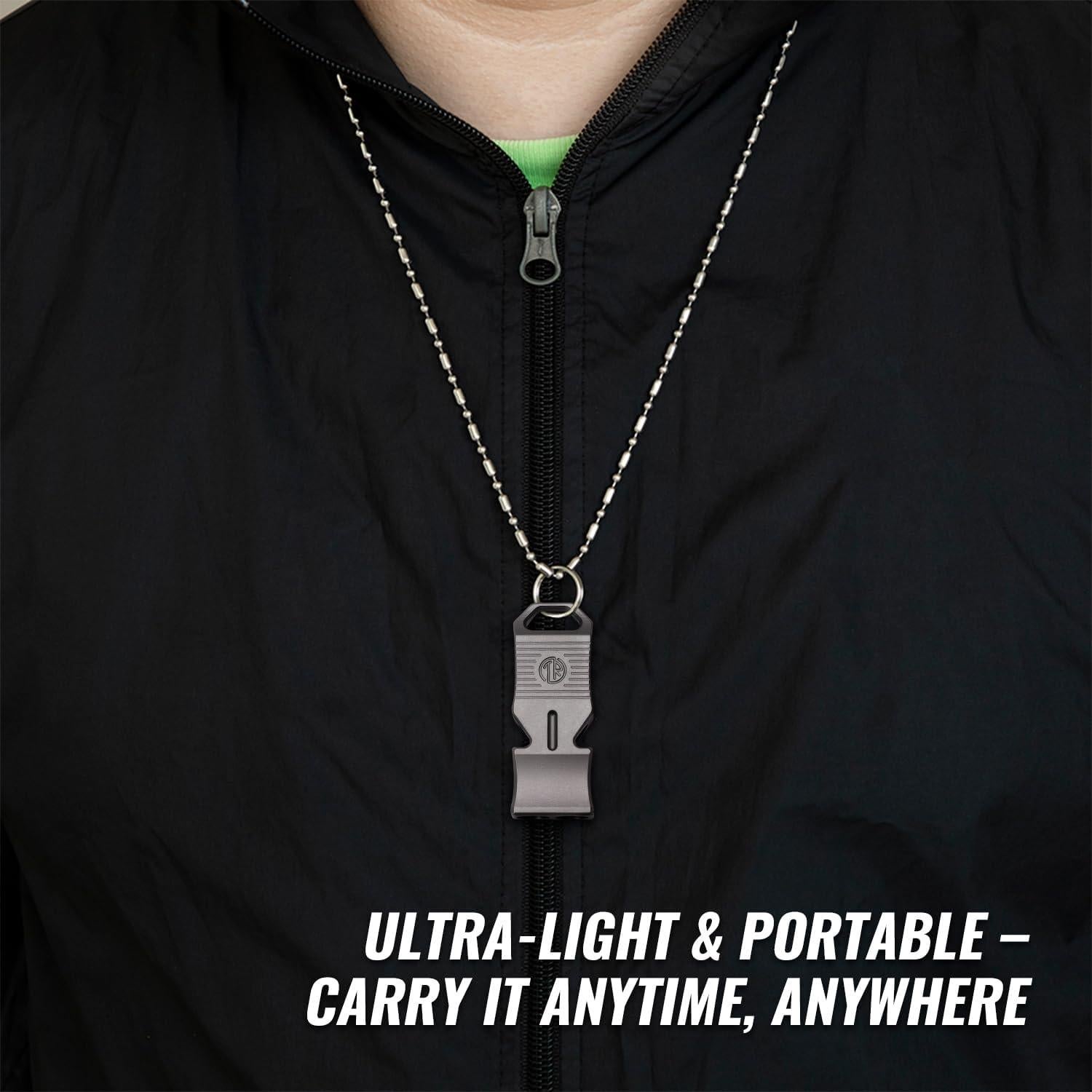 Silbato de Emergencia TACRAY de Titanio 120dB Portátil