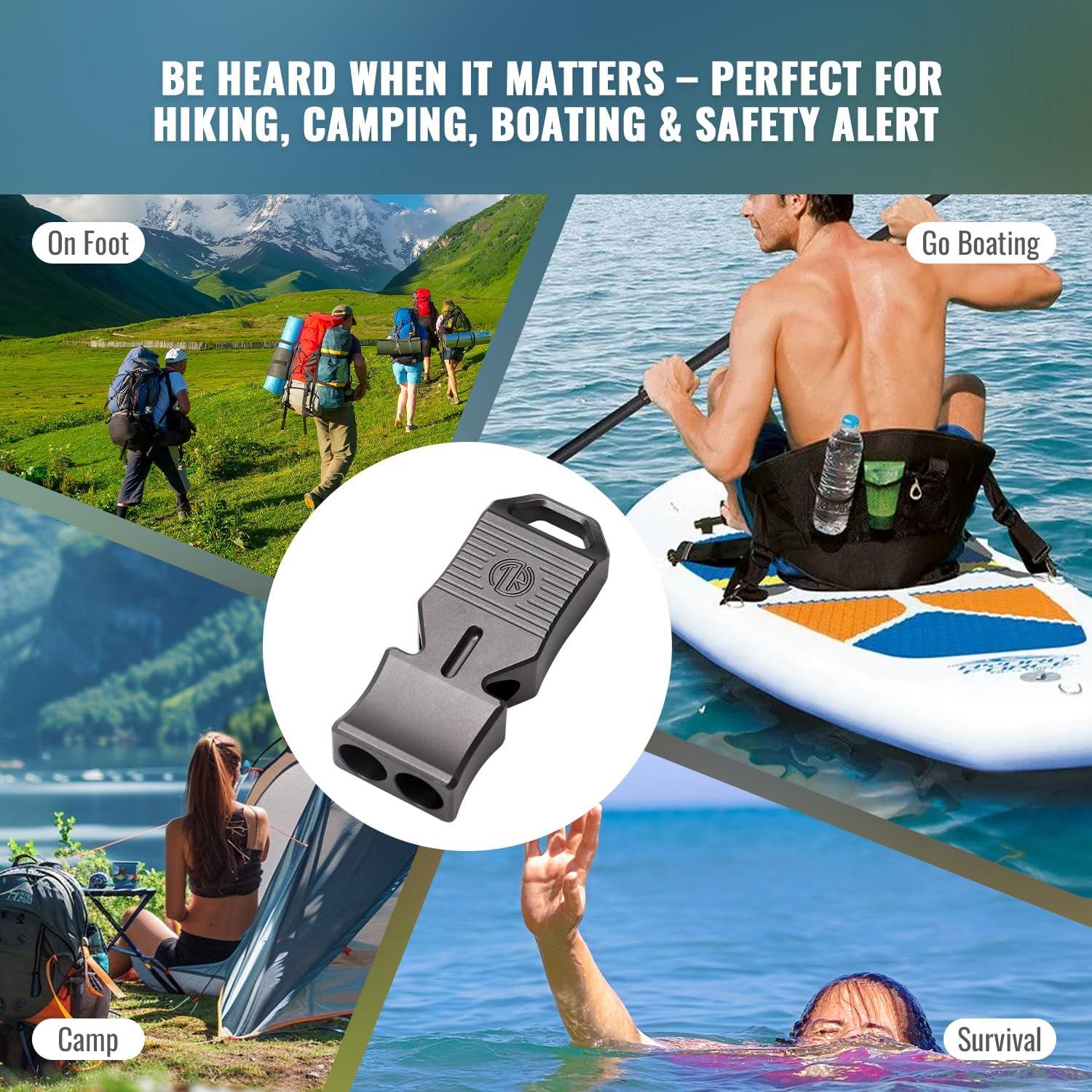 Silbato de Emergencia TACRAY de Titanio 120dB Portátil