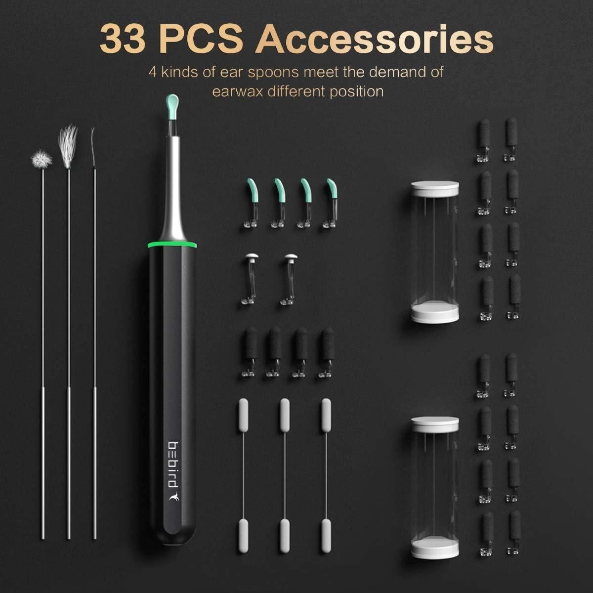 Cámara de limpieza de oídos BEBIRD X17 Pro, WiFi, 1080p