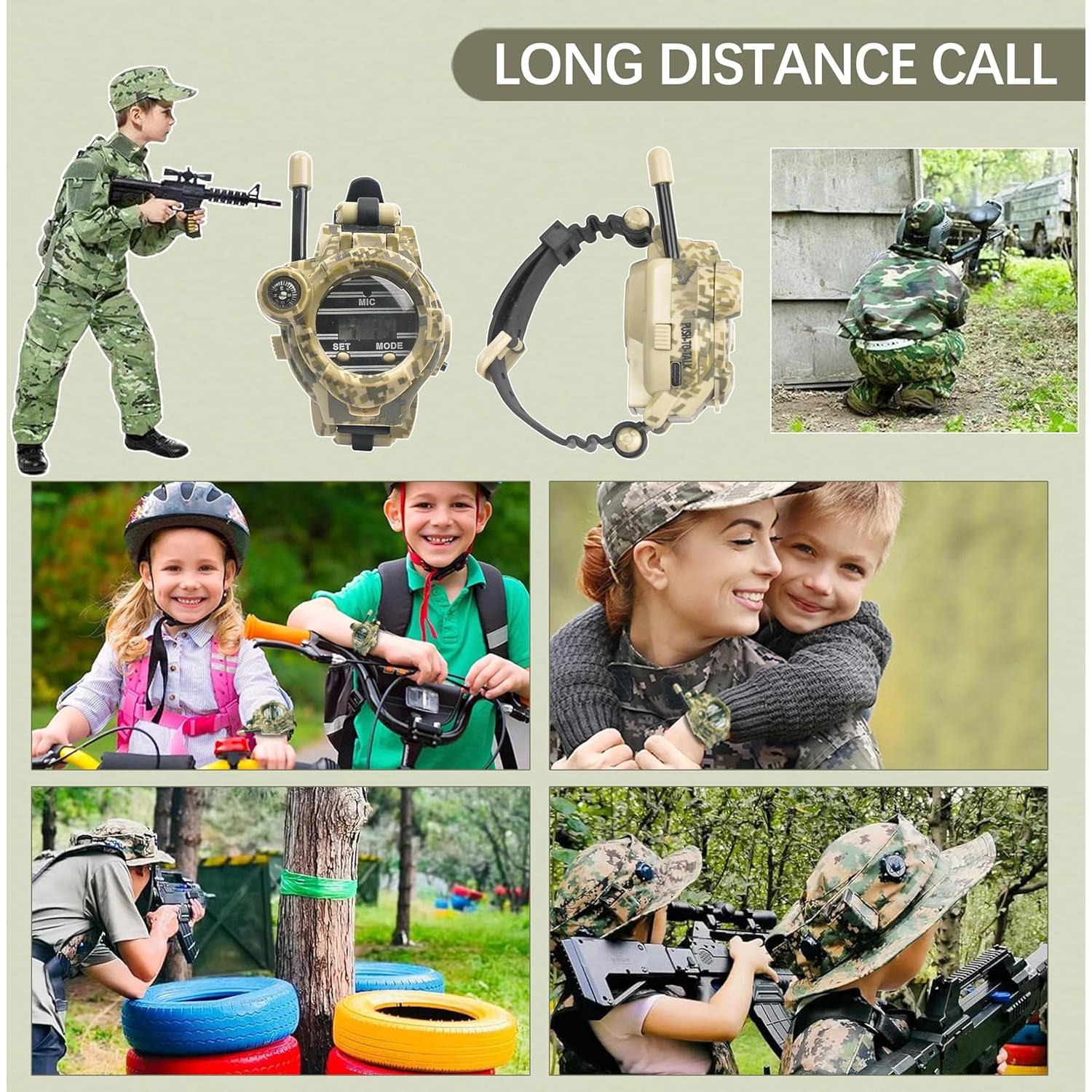 Walkie Talkie Reloj para Niños Lincolin Camo 7 en 1