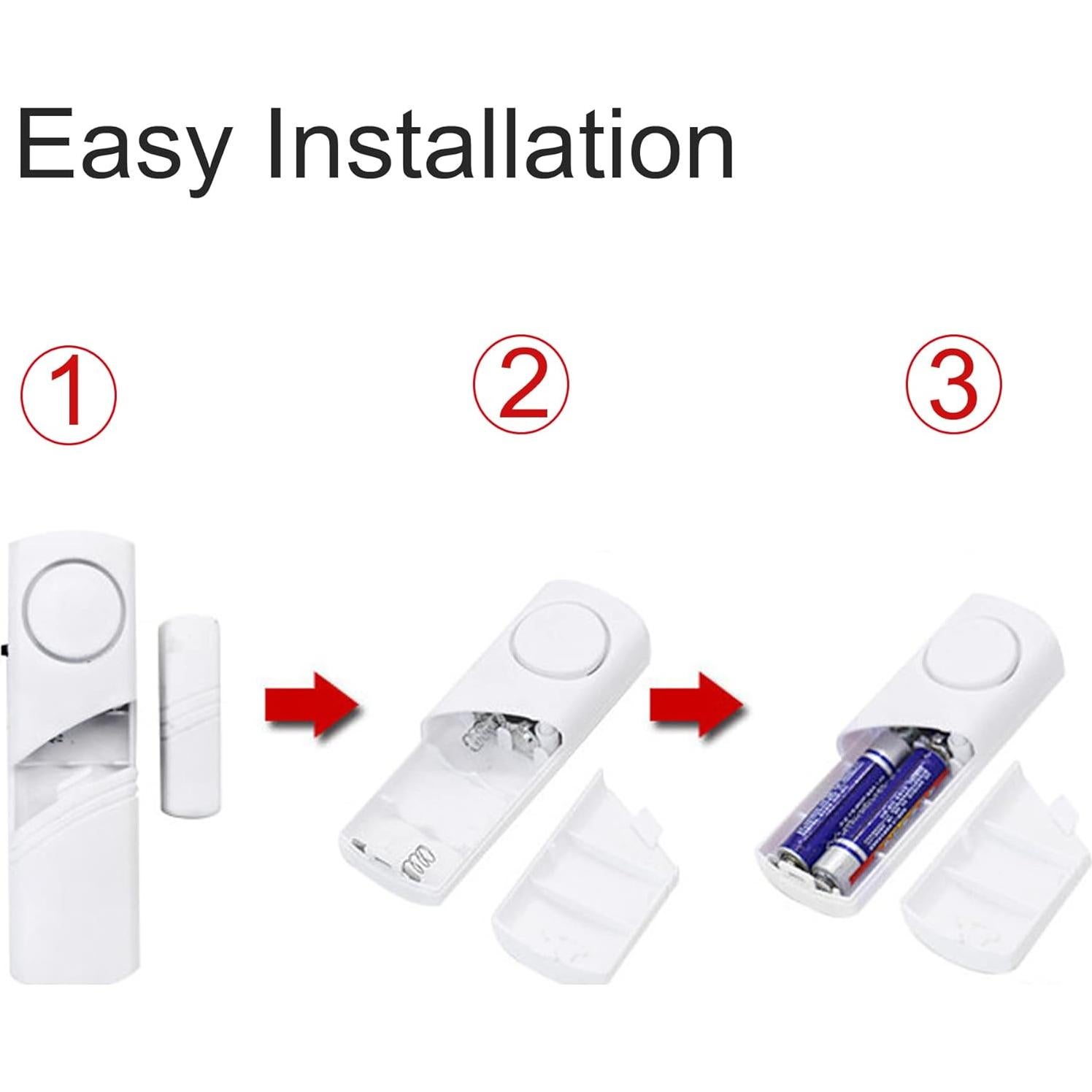 Paquete de 2 Alarmas Inalámbricas LiXiongBao para Puertas y Ventanas