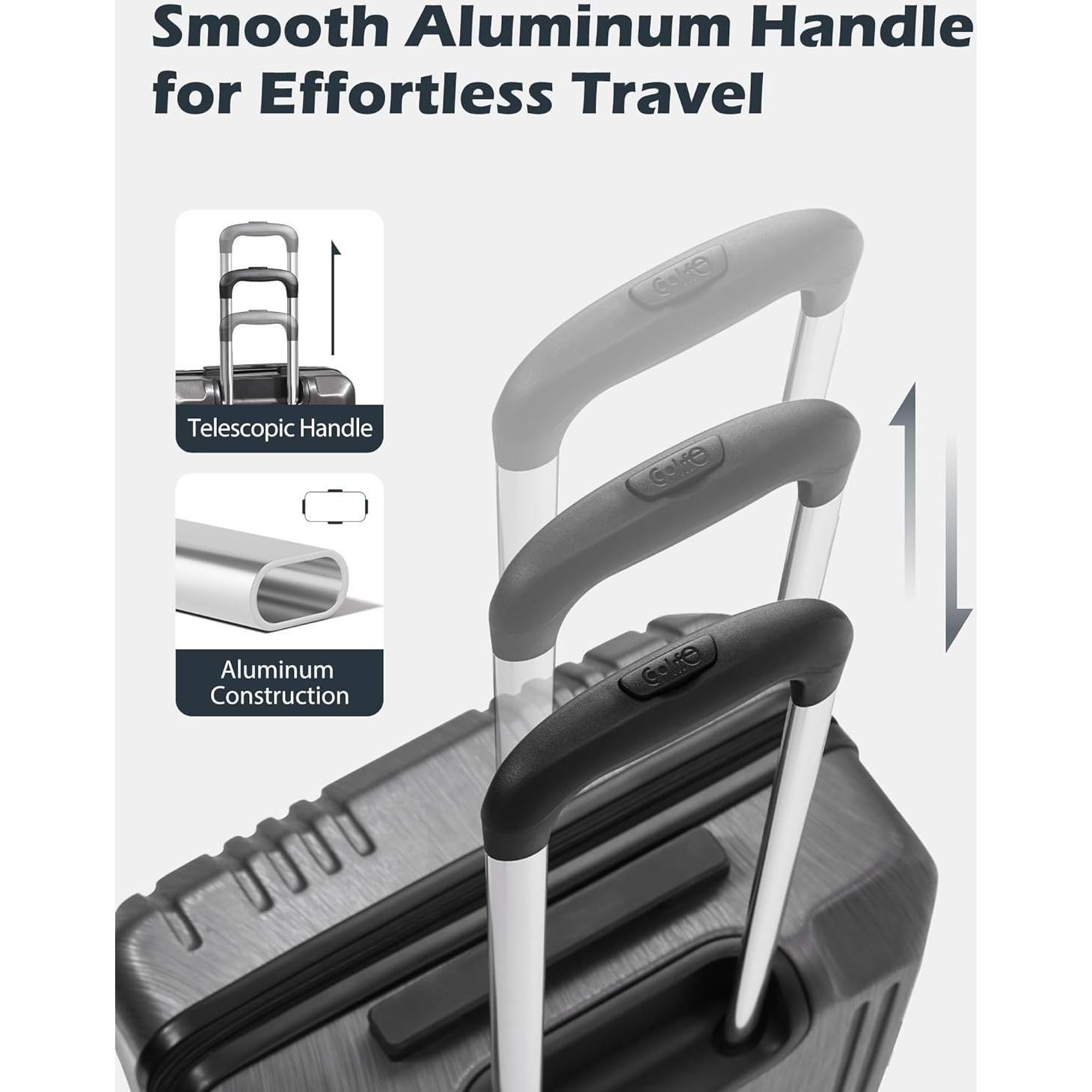 Maleta Coolife 20" Dura con Cerradura TSA - Rojo Vino