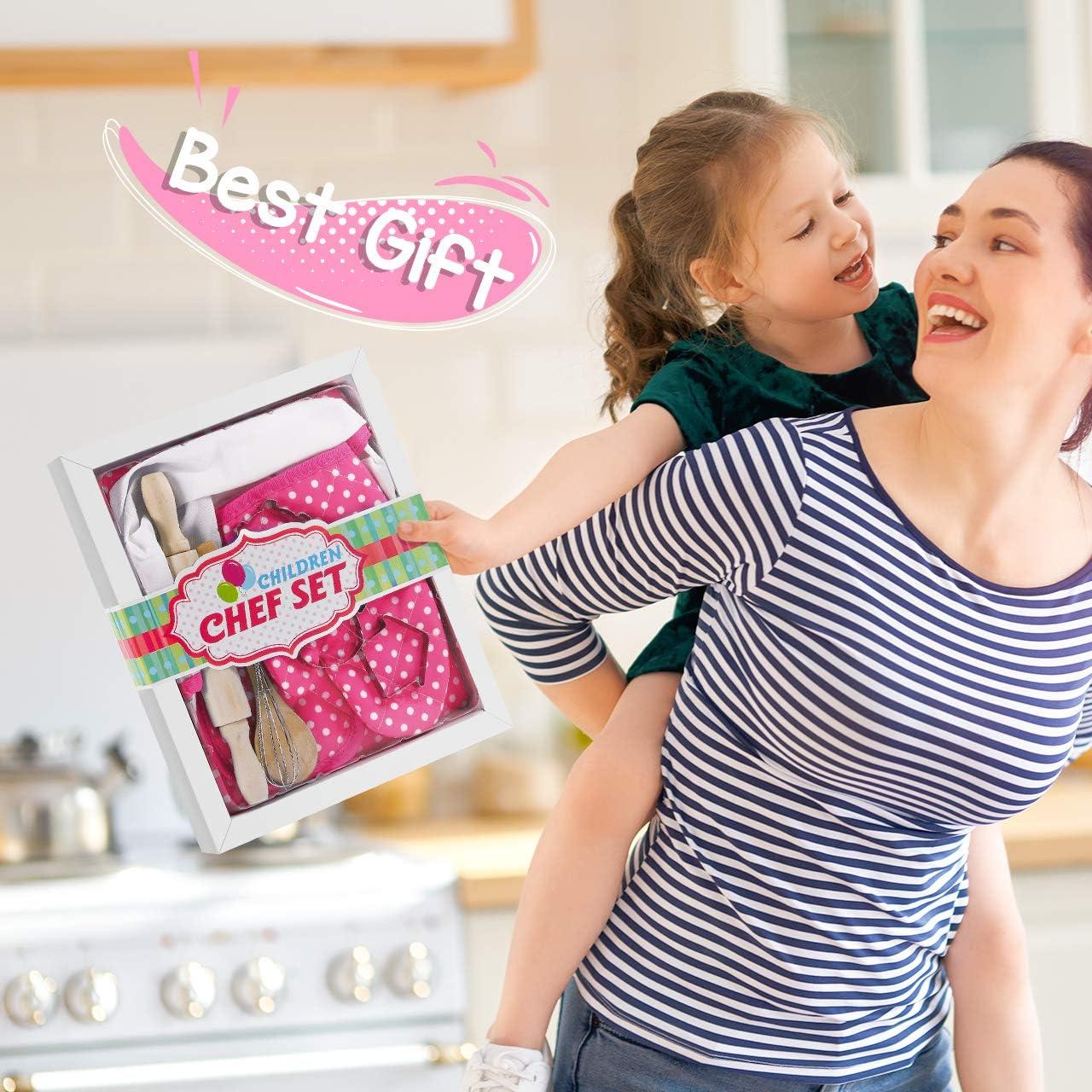 Conjunto Disfraz de Chef para Niños Rosa - Delantal y Accesorios