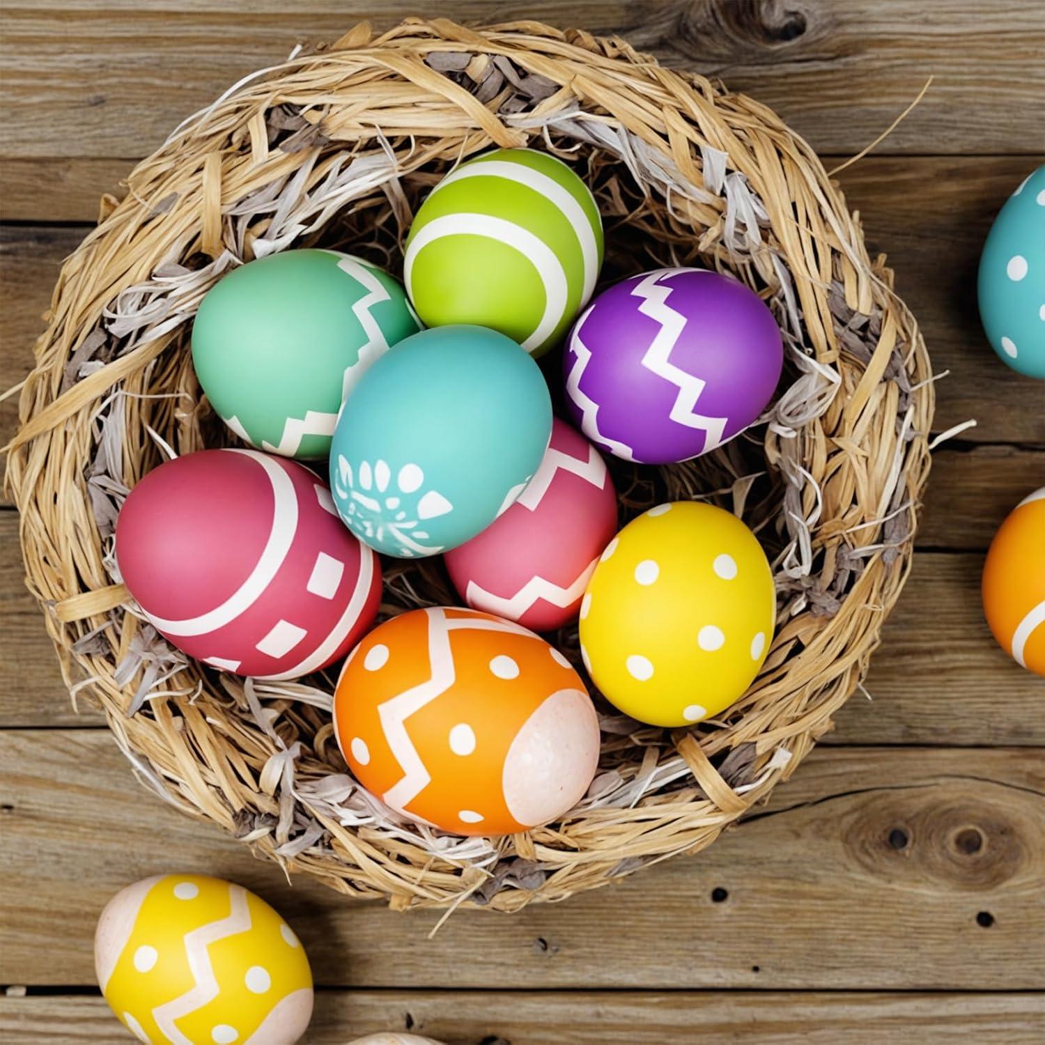 Huevos de Pascua de Madera SALLYFASHION 15 PCS para Pintar