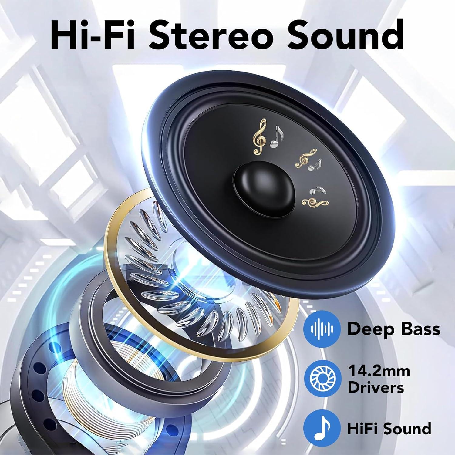 Auriculares Inalámbricos SKBA OW08 Bluetooth 5.4 Impermeables IPX7