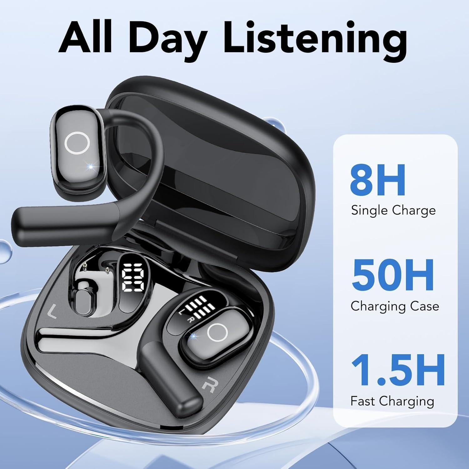 Auriculares Inalámbricos SKBA OW08 Bluetooth 5.4 Impermeables IPX7