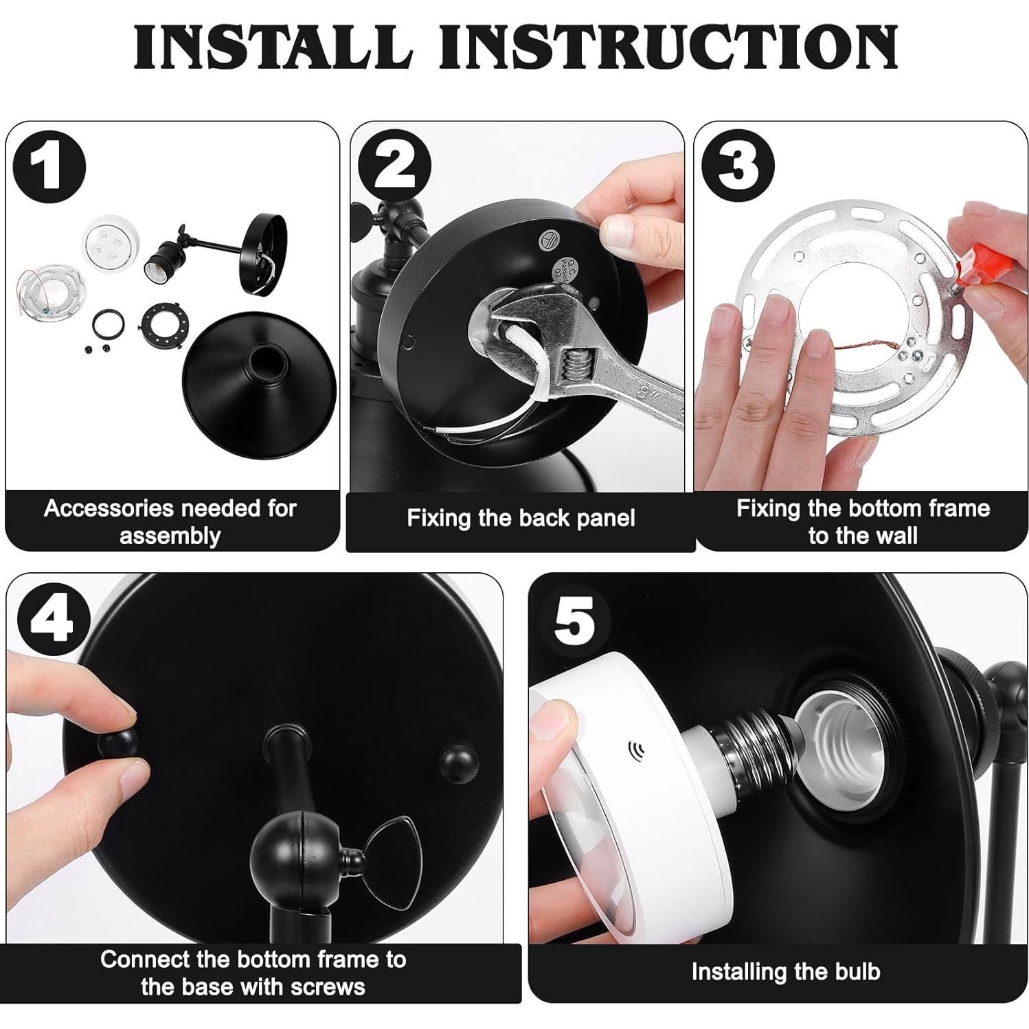 Juego de 2 Apliques de Pared Inalámbricos GreatTool RGB