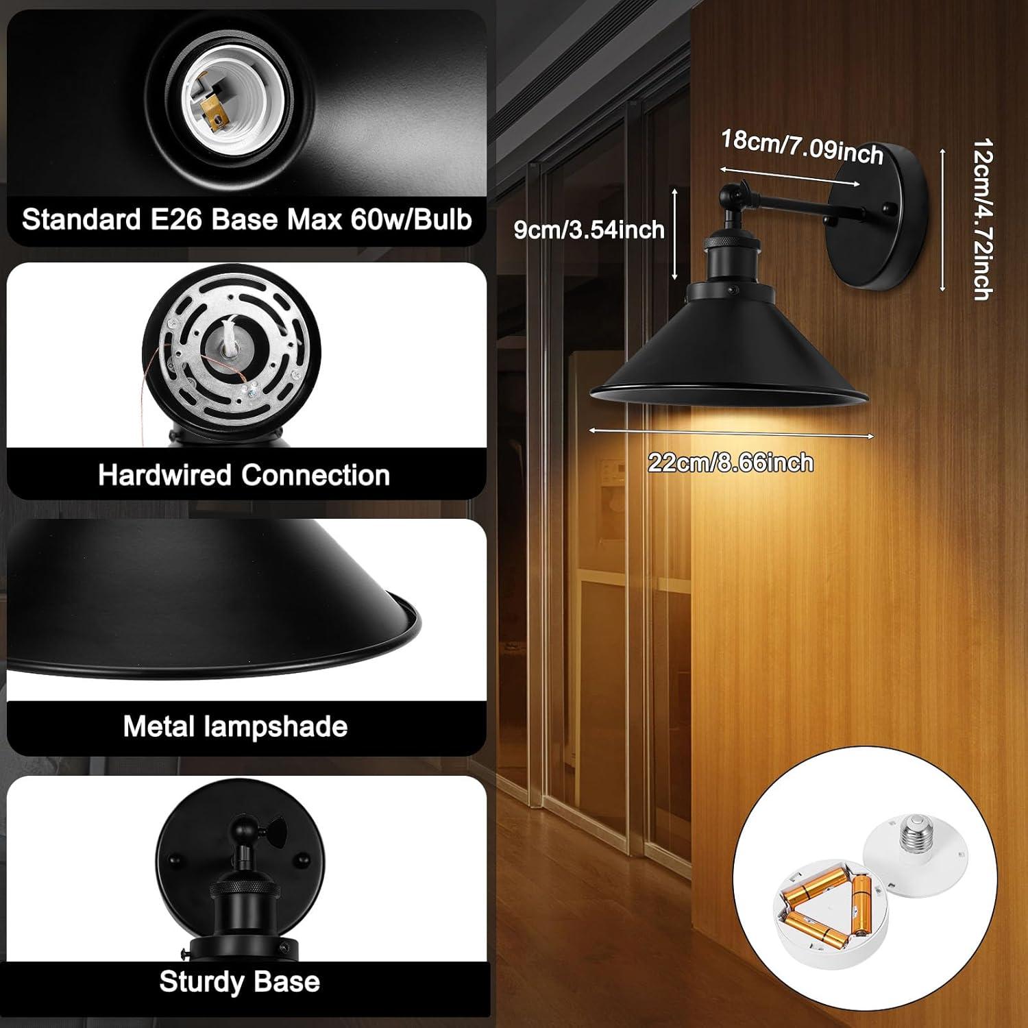 Juego de 2 Apliques de Pared Inalámbricos GreatTool RGB