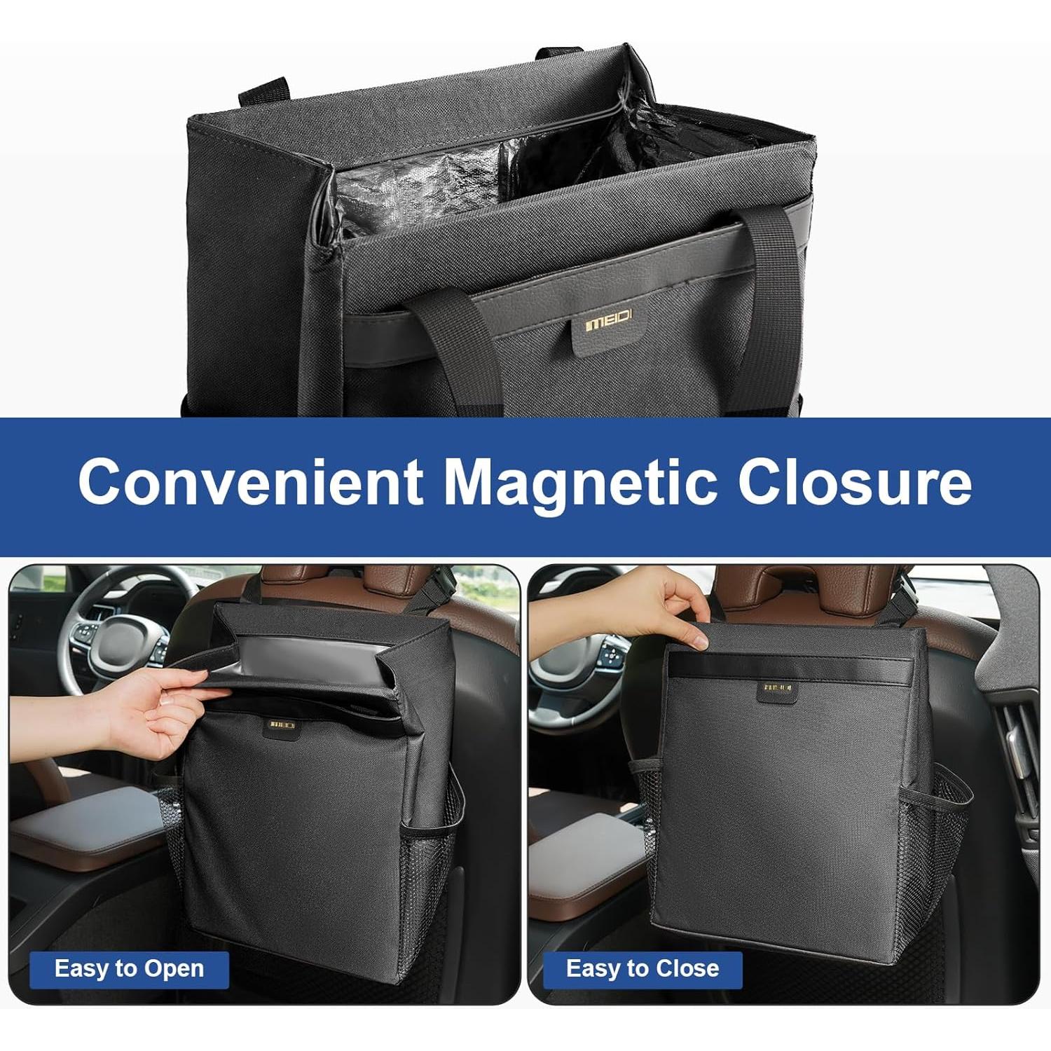 Basurero para Auto MEIDI VS-3016 Negro Impermeable Magnético