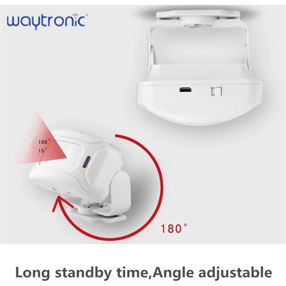 Sensor de Movimiento PIR Inalámbrico Waytronic 280m 1 Receptor 1 Detector