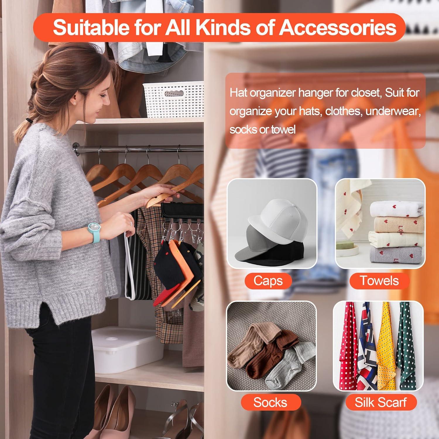 Soporte para Gorras de Béisbol Binboov 2 Pcs Clips Acero Inoxidable