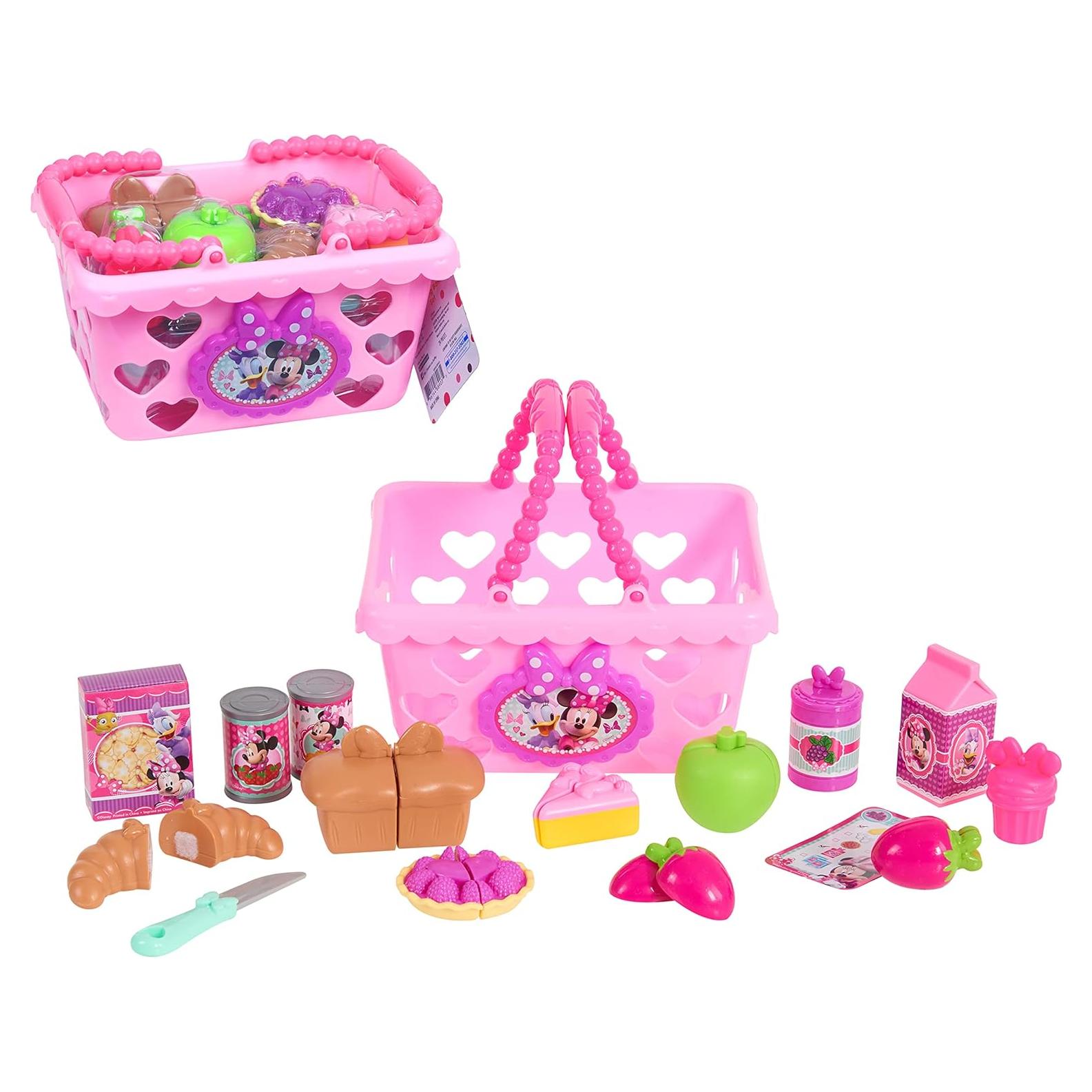 Conjunto de Cesta de Compras Just Play Minnie Mouse 21.9x16.5cm