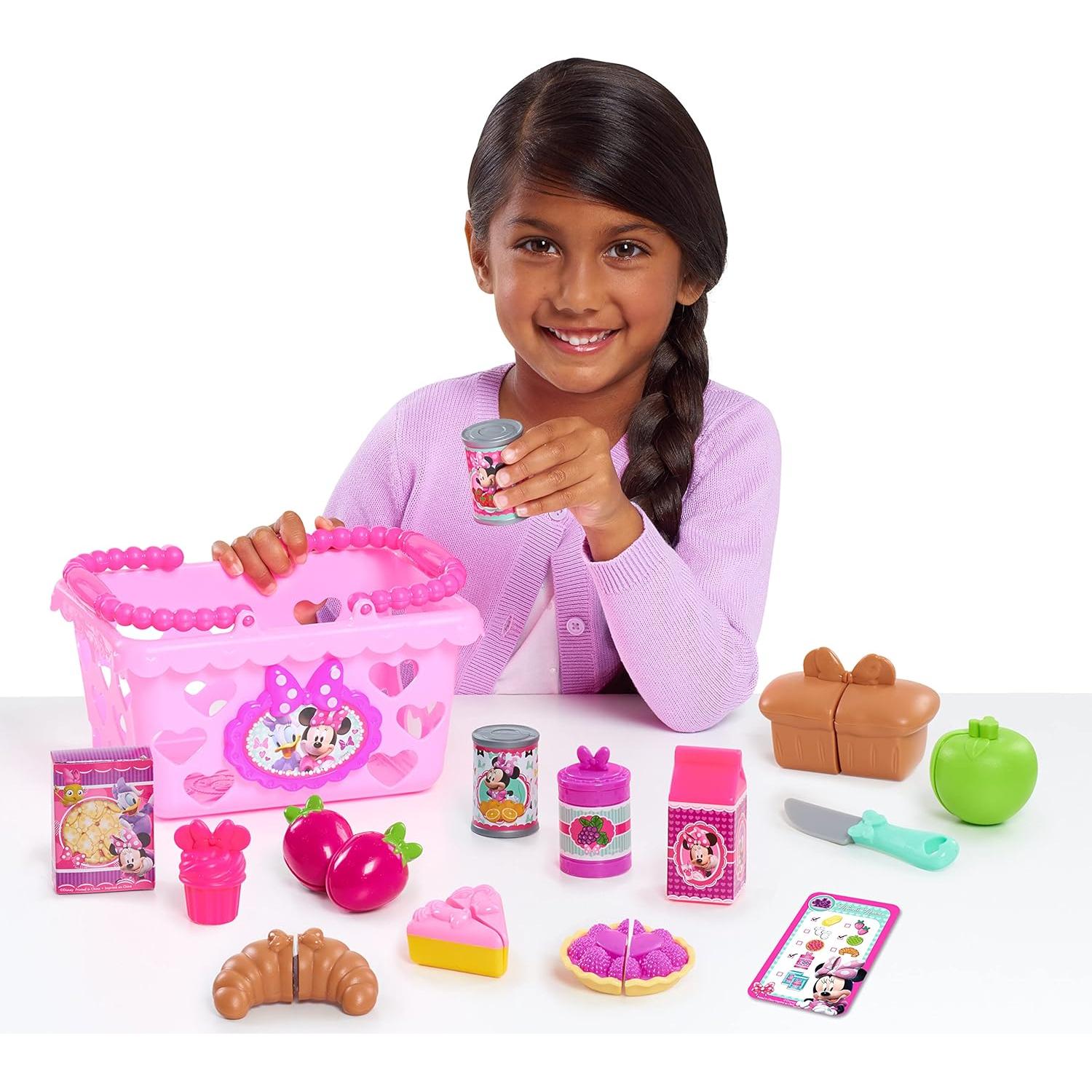 Conjunto de Cesta de Compras Just Play Minnie Mouse 21.9x16.5cm