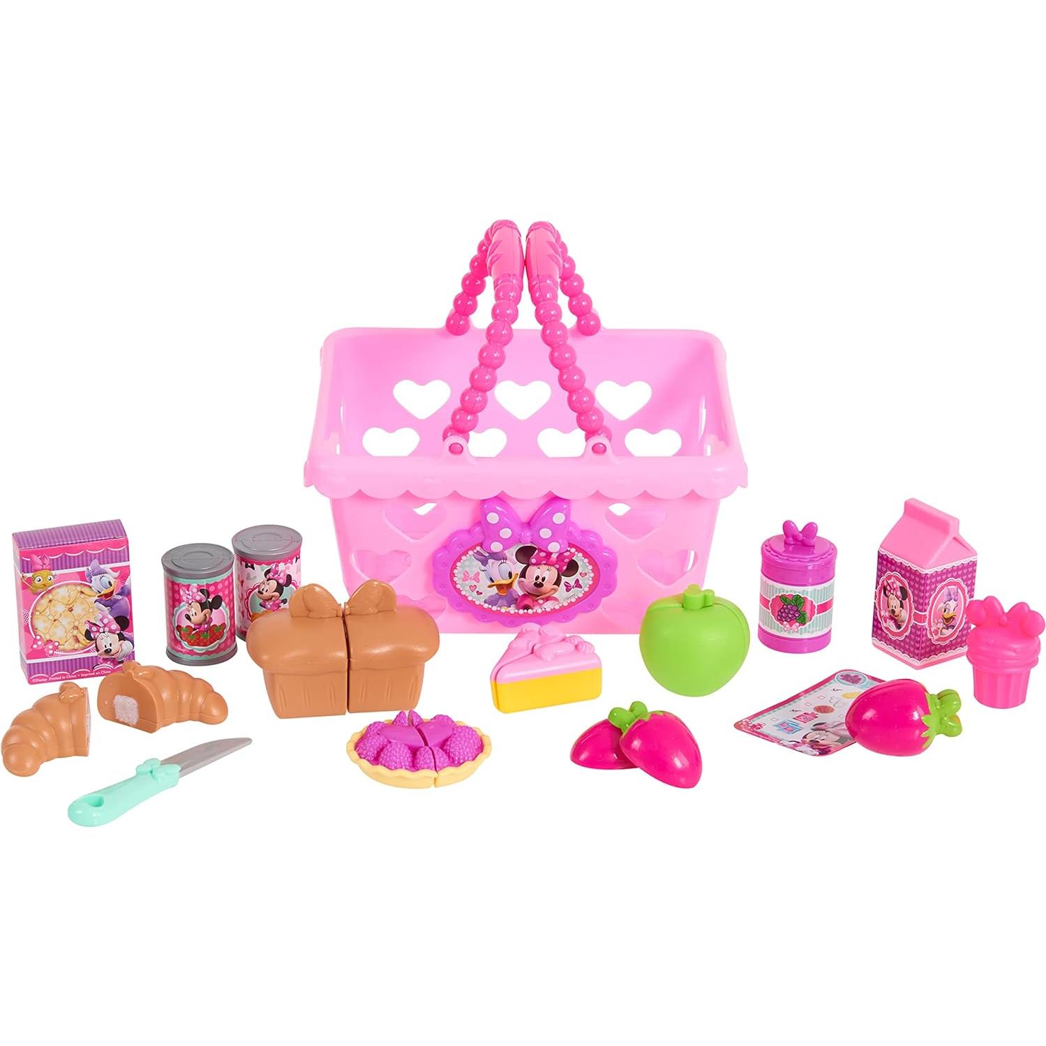 Conjunto de Cesta de Compras Just Play Minnie Mouse 21.9x16.5cm