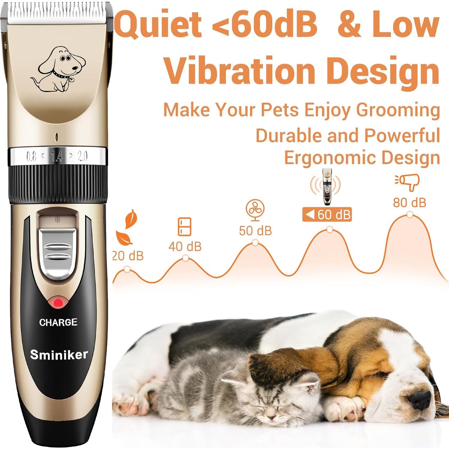 Cortadora de Pelo Inalámbrica Sminiker para Mascotas 6.1x27.2cm
