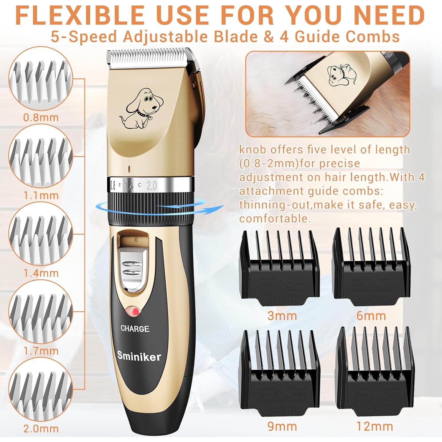 Cortadora de Pelo Inalámbrica Sminiker para Mascotas 6.1x27.2cm